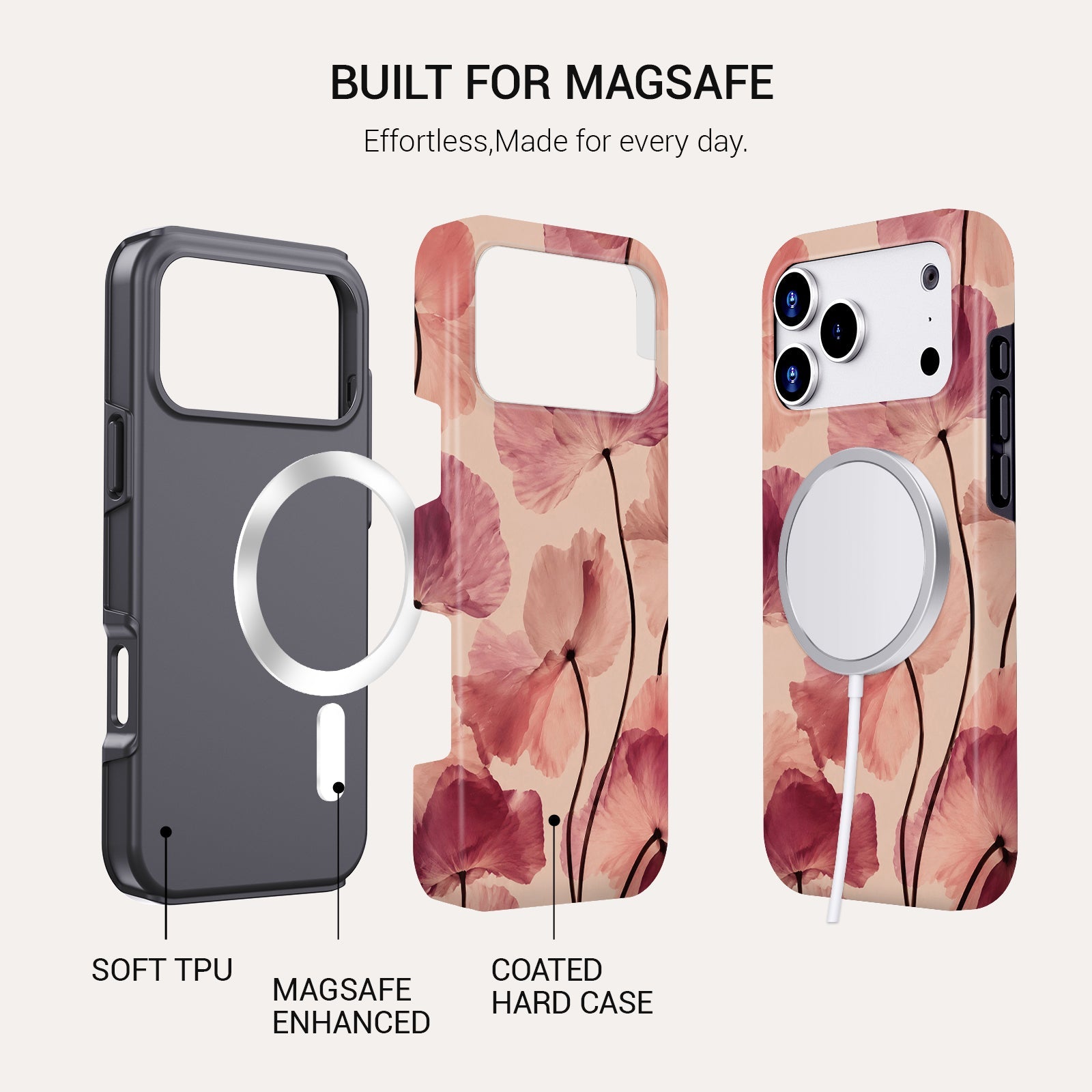 Poppy Blush Tough Phone Case