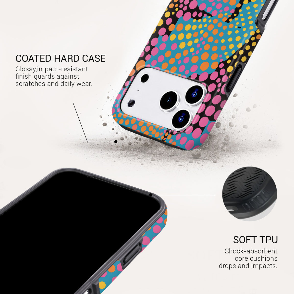 Dot Riot Tough Phone Case#DEVICE_iPhone 18 Pro Max|iPhone 18 Pro|iPhone 17 Pro Max|iPhone 17 Pro|iPhone 17 Air|iPhone 16 Pro Max|iPhone 16 Pro|iPhone 16 Plus|iPhone 16|iPhone 15 Pro Max|iPhone 15 Pro|iPhone 15 Plus|iPhone 15|iPhone 14 Pro Max|iPhone 14 Pro|iPhone 14 Plus|iPhone 14