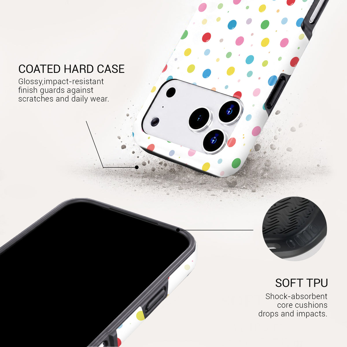 Confetti Tough Phone Case#DEVICE_iPhone 18 Pro Max|iPhone 18 Pro|iPhone 17 Pro Max|iPhone 17 Pro|iPhone 17 Air|iPhone 16 Pro Max|iPhone 16 Pro|iPhone 16 Plus|iPhone 16|iPhone 15 Pro Max|iPhone 15 Pro|iPhone 15 Plus|iPhone 15|iPhone 14 Pro Max|iPhone 14 Pro|iPhone 14 Plus|iPhone 14