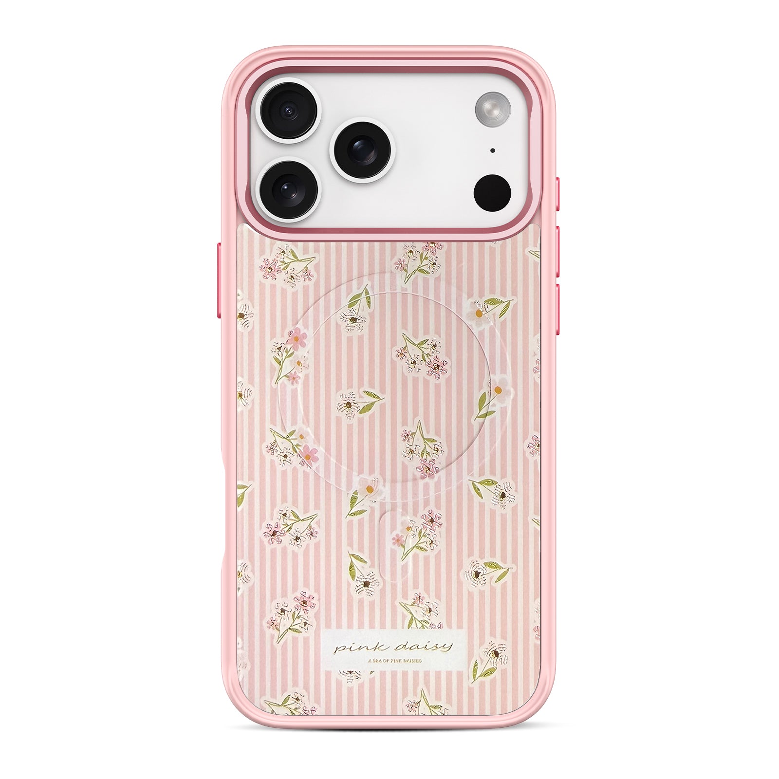 Striped Floral Snap-On Case for iPhone 17 Series