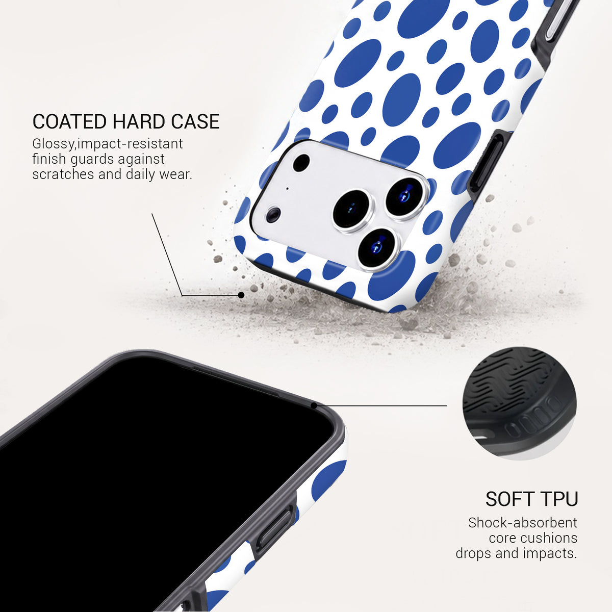Blue Freckles Tough Phone Case#DEVICE_iPhone 18 Pro Max|iPhone 18 Pro|iPhone 17 Pro Max|iPhone 17 Pro|iPhone 17 Air|iPhone 16 Pro Max|iPhone 16 Pro|iPhone 16 Plus|iPhone 16|iPhone 15 Pro Max|iPhone 15 Pro|iPhone 15 Plus|iPhone 15|iPhone 14 Pro Max|iPhone 14 Pro|iPhone 14 Plus|iPhone 14
