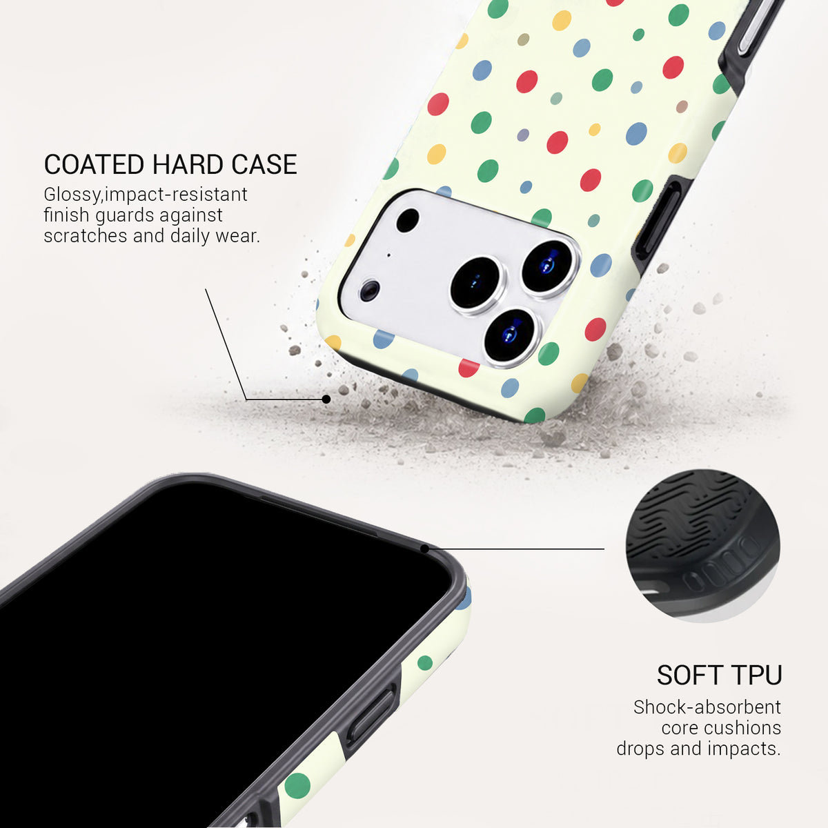 Sprinkles Tough Phone Case#DEVICE_iPhone 18 Pro Max|iPhone 18 Pro|iPhone 17 Pro Max|iPhone 17 Pro|iPhone 17 Air|iPhone 16 Pro Max|iPhone 16 Pro|iPhone 16 Plus|iPhone 16|iPhone 15 Pro Max|iPhone 15 Pro|iPhone 15 Plus|iPhone 15|iPhone 14 Pro Max|iPhone 14 Pro|iPhone 14 Plus|iPhone 14