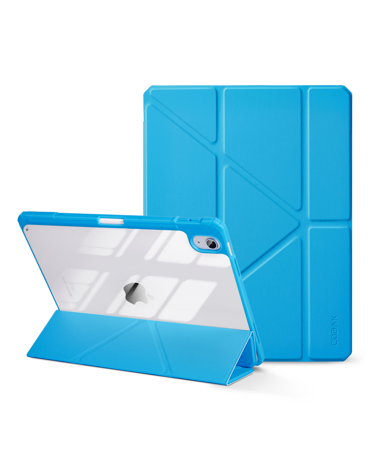 iPad 11th Gen (10th Compatible) Case With Y-Fold Magnetic Stand#Color_Bright Blue