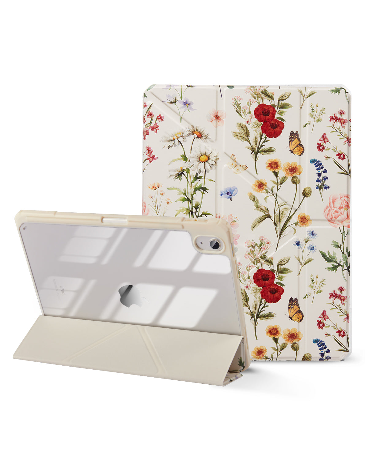 iPad 11th Gen (10th Compatible) Case With Y-Fold Magnetic Stand#Color_AntiqueFloralia