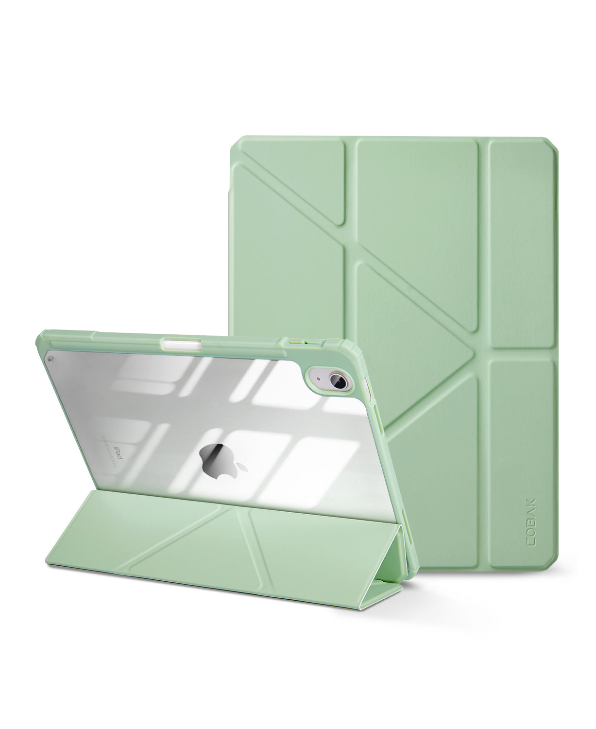 iPad 11th Gen (10th Compatible) Case With Y-Fold Magnetic Stand#Color_Pale Green