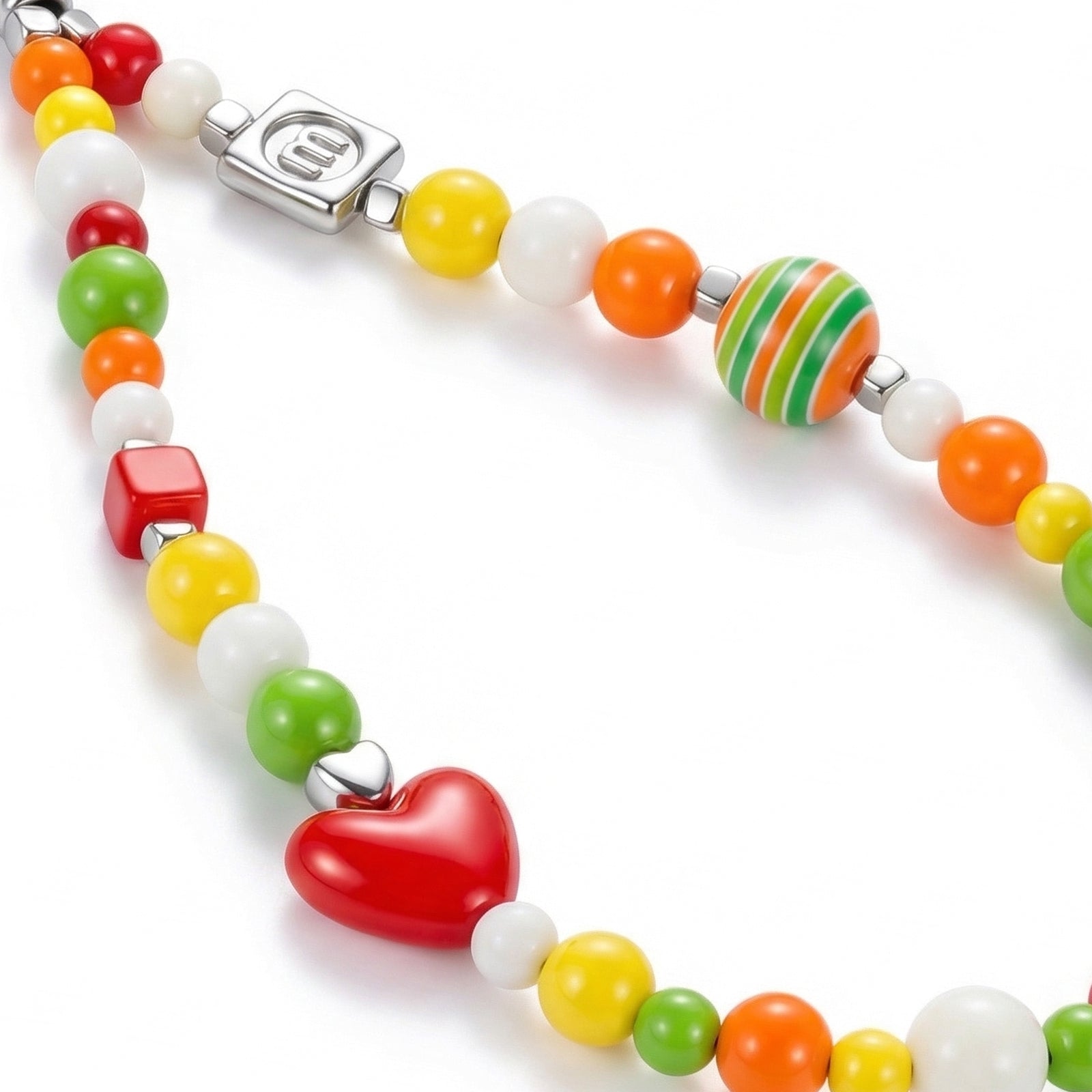 Colorful Beaded Heart Strap