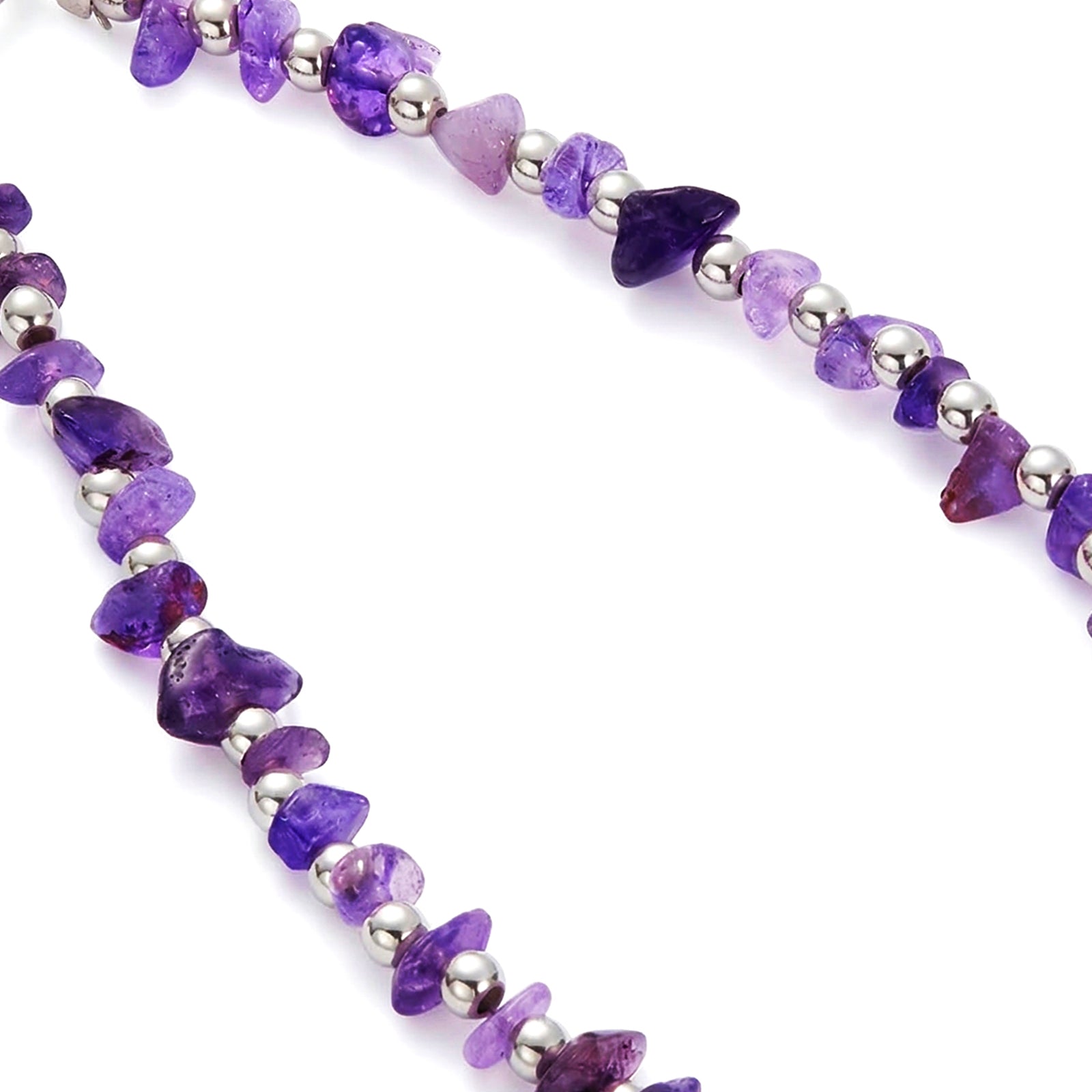 Purple Stone Beaded Strap