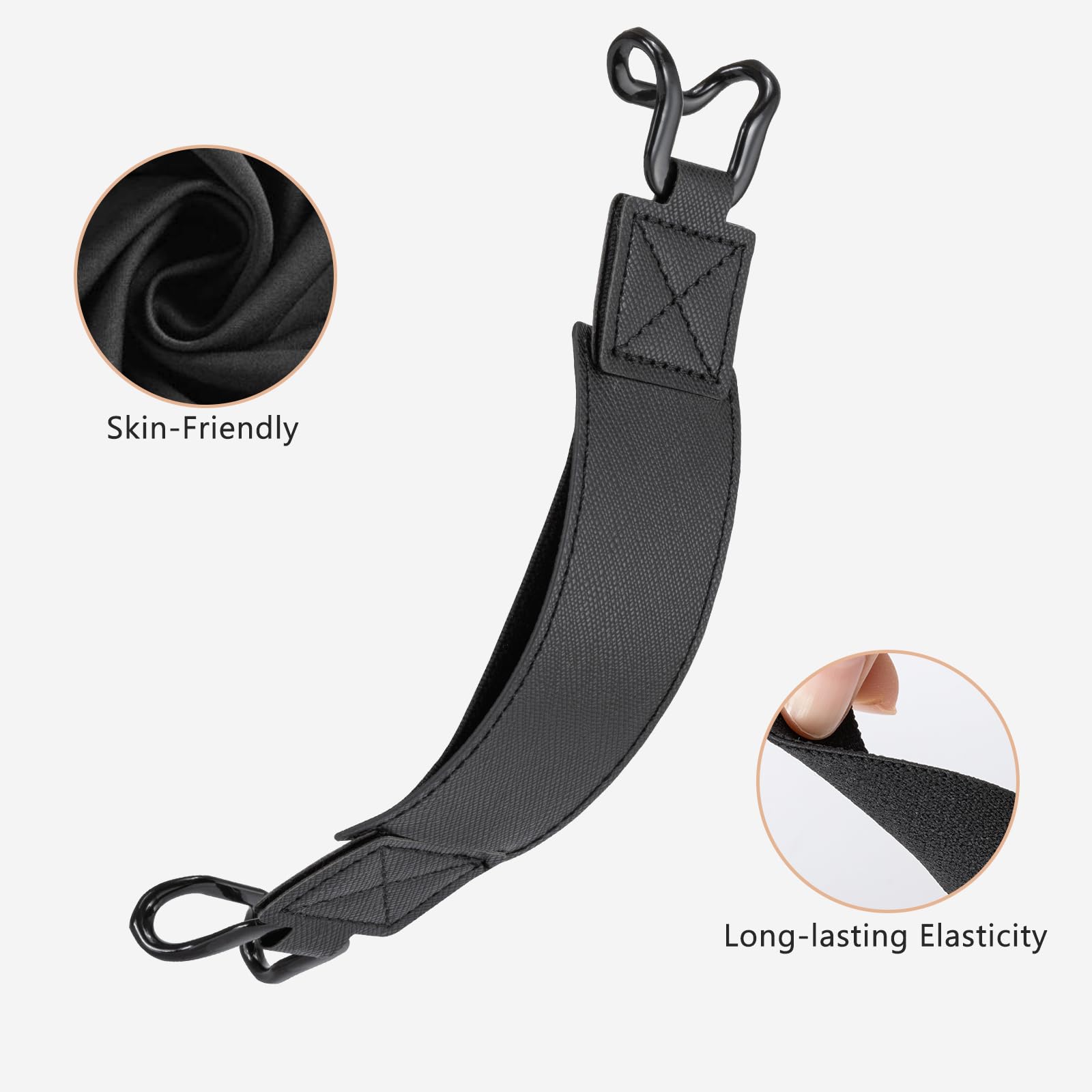 E-Book Tablet 6–7.5 inch Secure Hand Strap#Color_Cross Texture Black