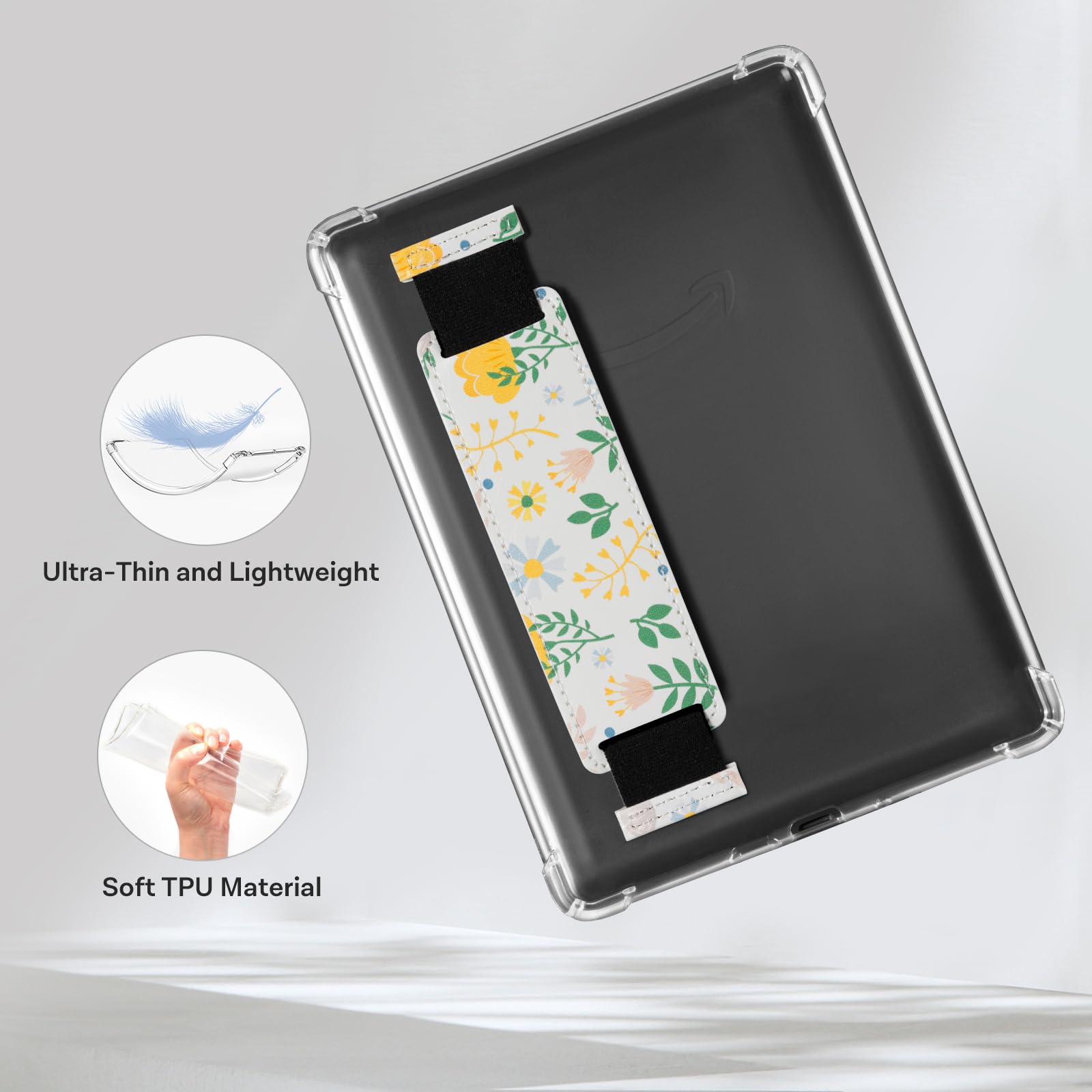 Eden Butterfly Flower Kindle Paperwhite 6th Hand Strap Case