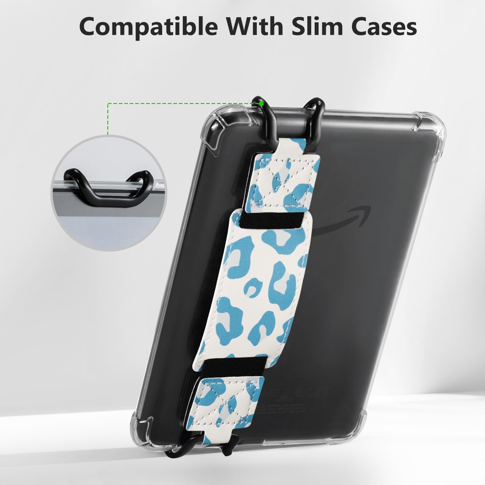 E-Book Tablet 6–7.5 inch Secure Hand Strap–Multiple Prints#Color_Blue Leopard