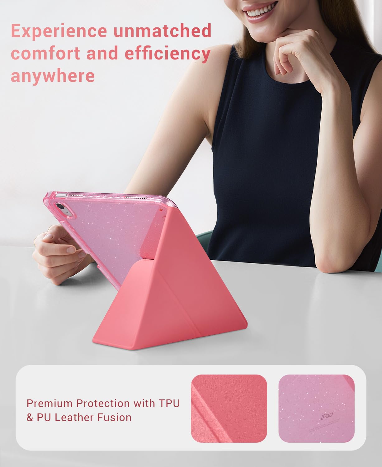 iPad 11th Gen (A16) 11" (2025) & 10th Gen 10.9" (2022) Case With Magnetic Stand#Color_Pink