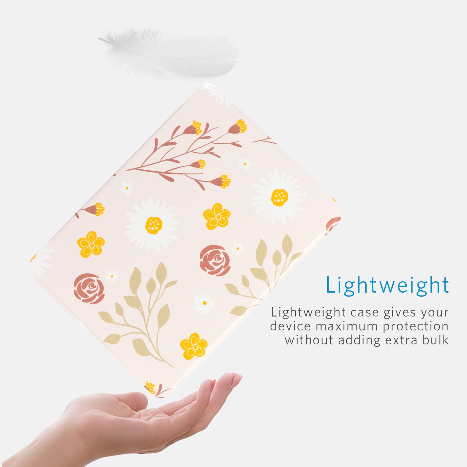 Kindle Paperwhite 12th Gen (2024 7 inch) Magnetic Case#Color_Pink Floral
