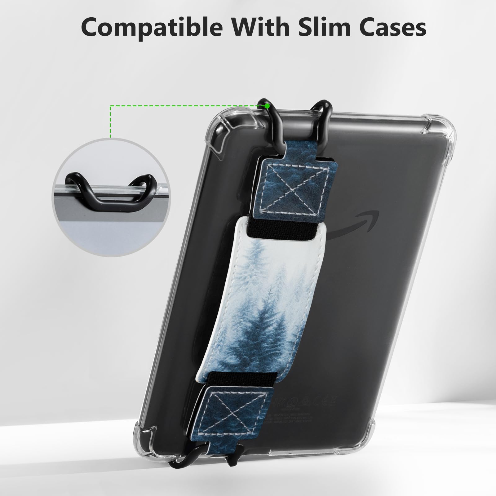 E-Book Tablet 6–7.5 inch Secure Hand Strap–Multiple Prints#Color_Forest
