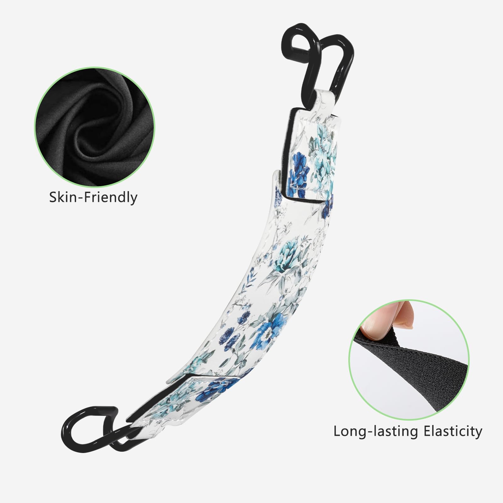 E-Book Tablet 6–7.5 inch Secure Hand Strap–Multiple Prints#Color_Blue Bloom Symphony