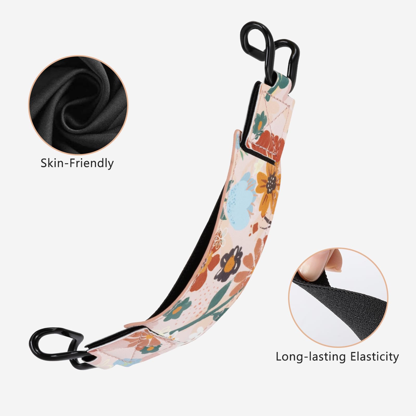 E-Book Tablet 6–7.5 inch Secure Hand Strap–Multiple Prints#Color_Orange Jasmine