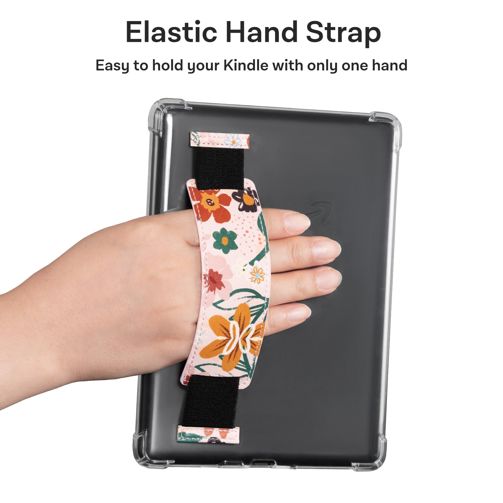 Eden Orange Jasmine Revised Kindle Paperwhite 6th Hand Strap Case
