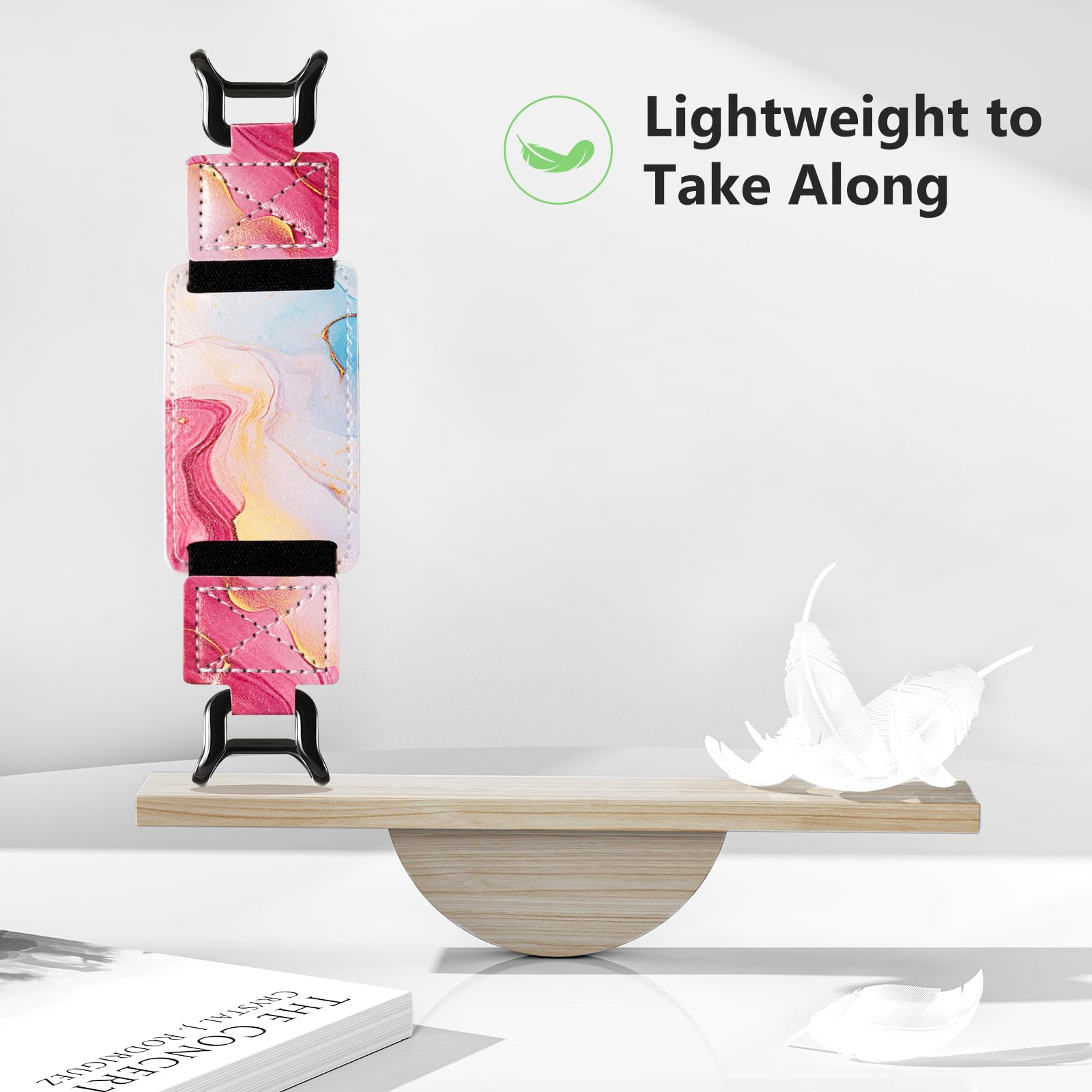 E-Book Tablet 6–7.5 inch Secure Hand Strap–Multiple Prints#Color_Blush Wave