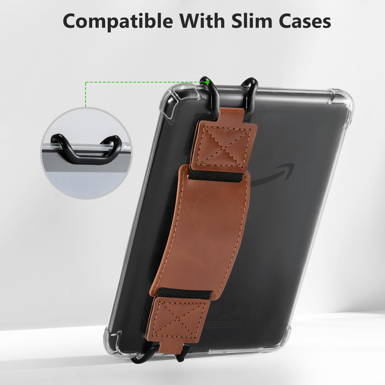 E-Book Tablet 6–7.5 inch Secure Hand Strap#Color_Dark Brown