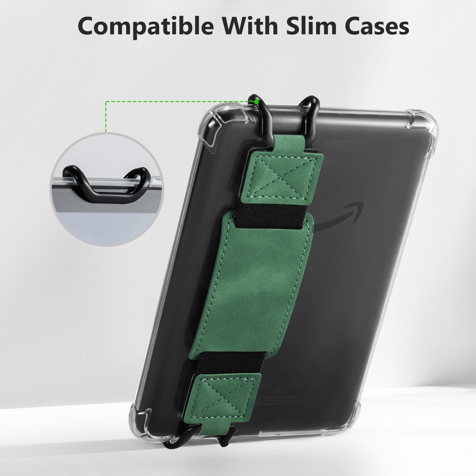 E-Book Tablet 6–7.5 inch Secure Hand Strap#Color_Emerald Green