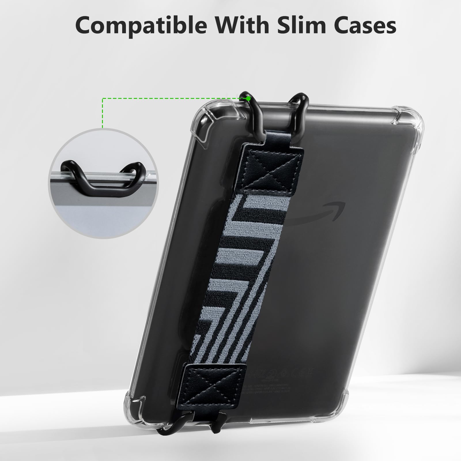 E-Book Tablet 6–7.5 inch Secure Hand Strap–Multiple Prints#Color_Black Stripe-Z