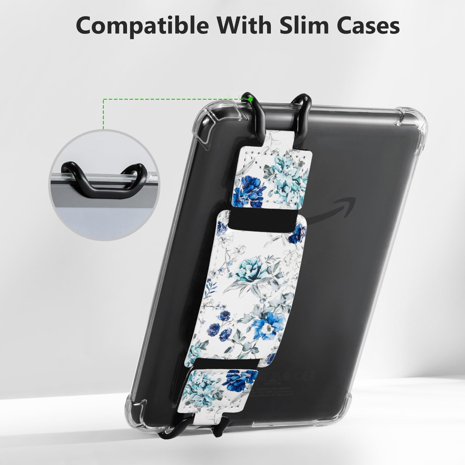 E-Book Tablet 6–7.5 inch Secure Hand Strap–Multiple Prints#Color_Blue Bloom Symphony
