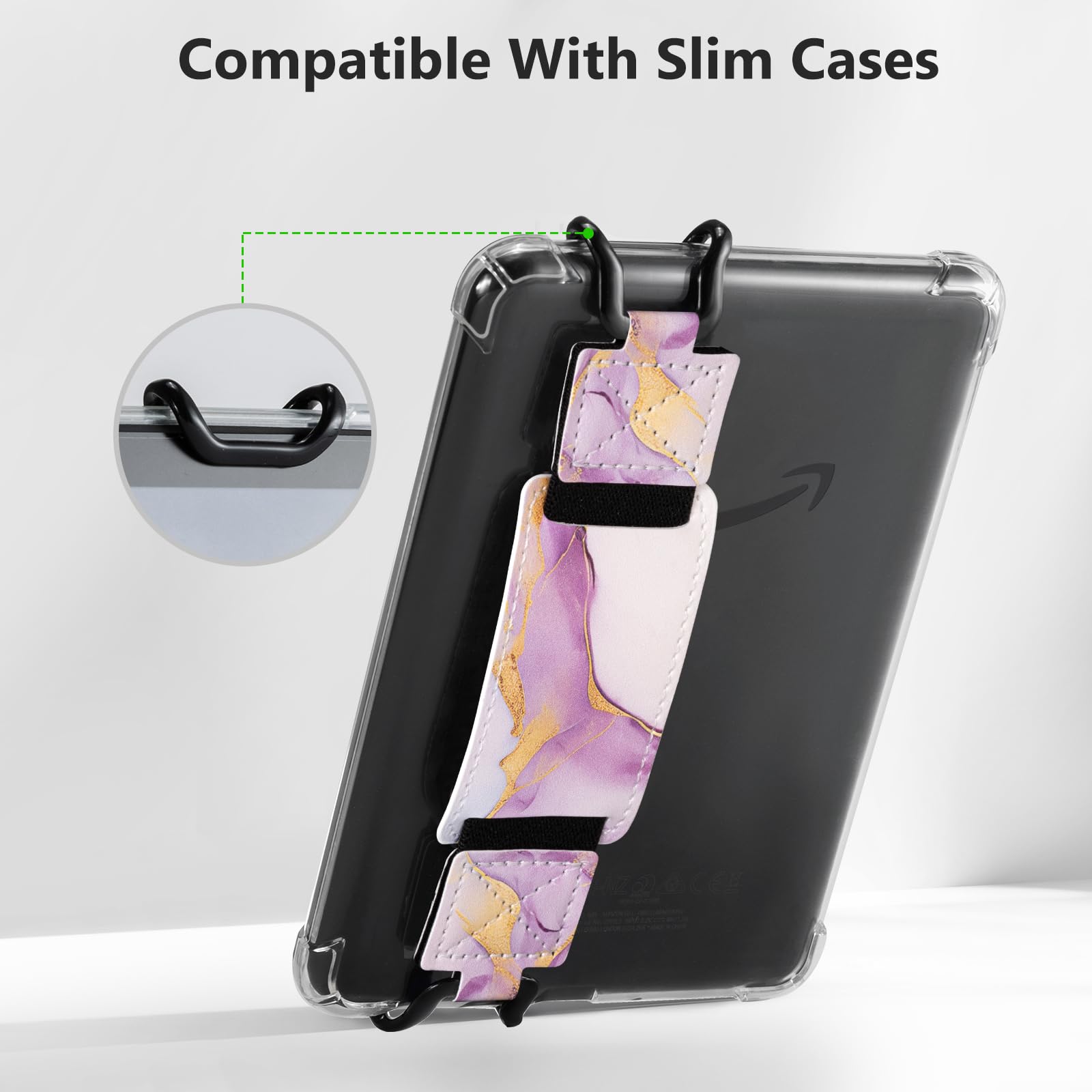 E-Book Tablet 6–7.5 inch Secure Hand Strap–Multiple Prints#Color_Amethyst Veil