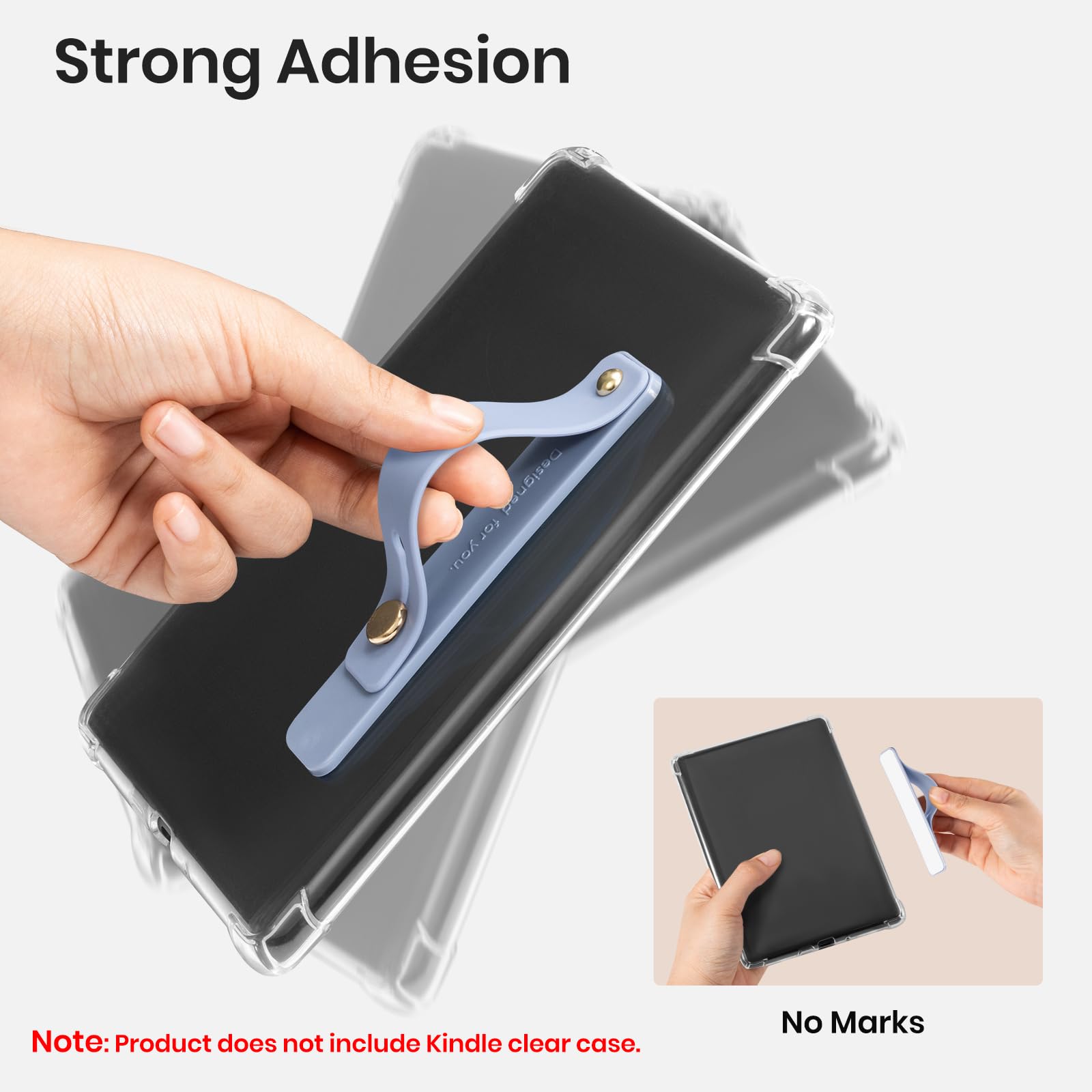 Hand Strap Holder for Kindle & Tablets#Color_Lilac Gray
