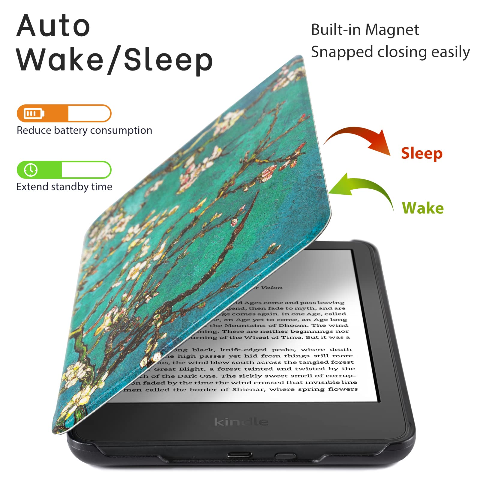 mountain Apricot Blossom 6 inch kindle paperwhite basic Case