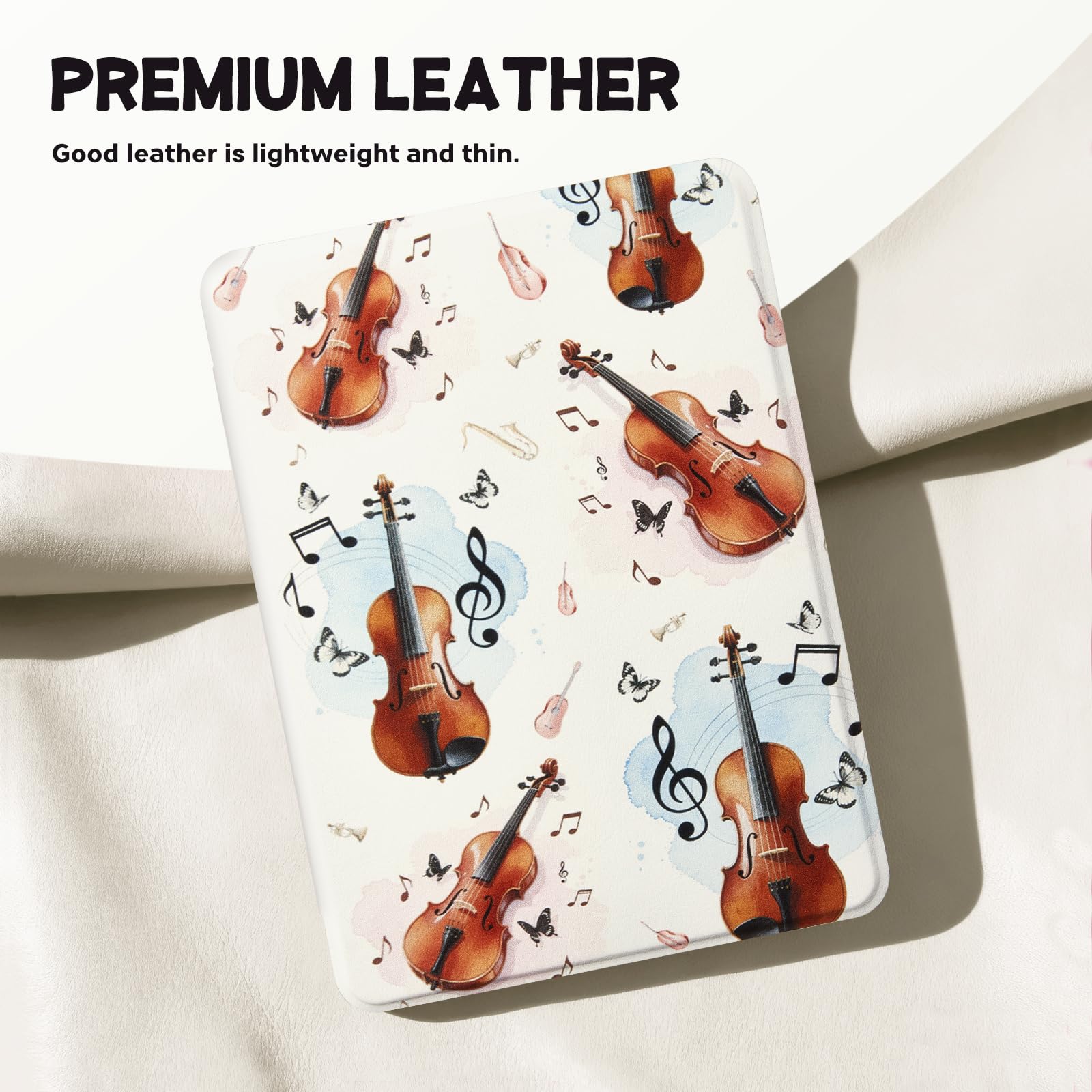 Kindle Paperwhite 12th Gen 7 inch (2024) Case With Stand–Cute Prints#Color_Melody Beige