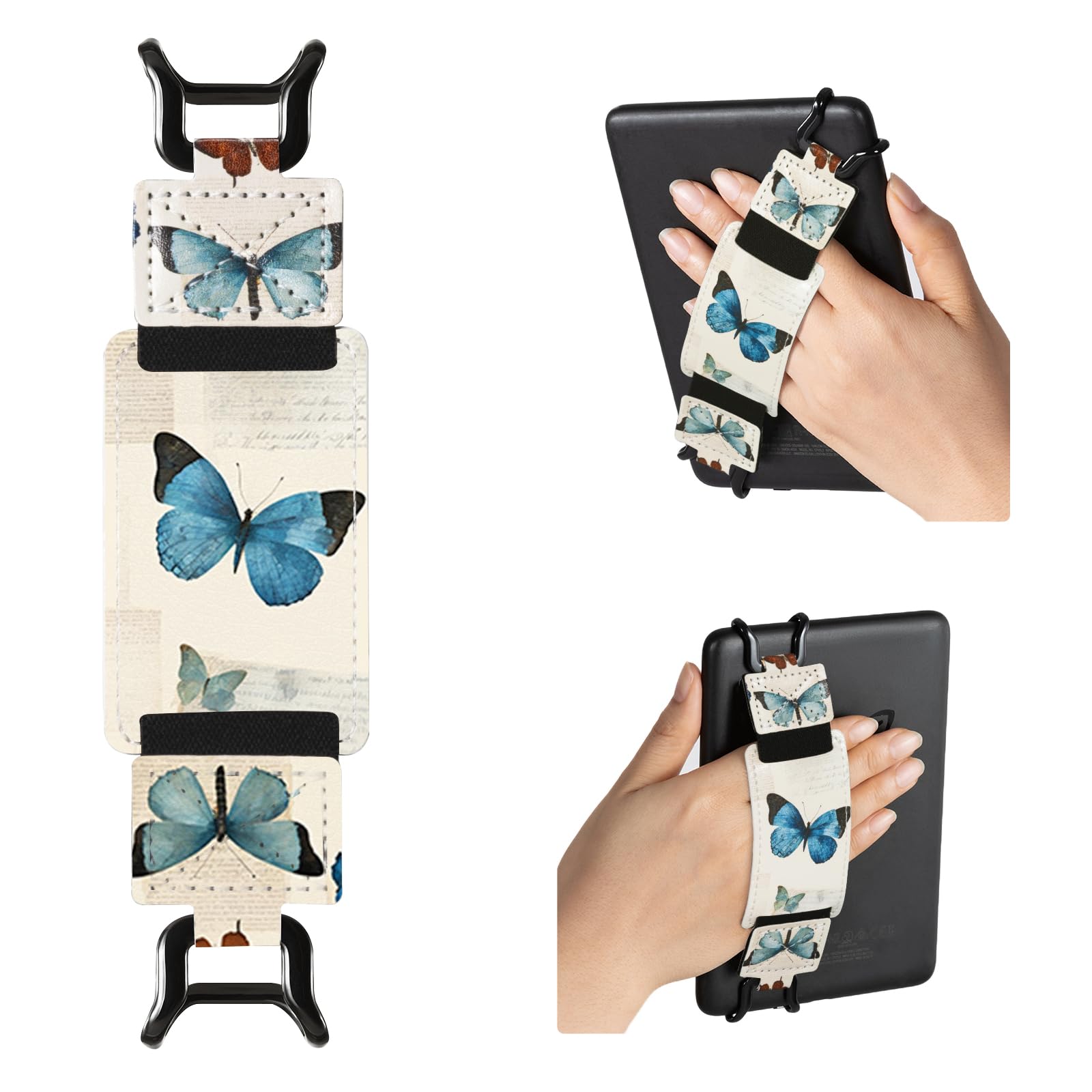 E-Book Tablet 6–7.5 inch Secure Hand Strap–Multiple Prints#Color_Butterfly