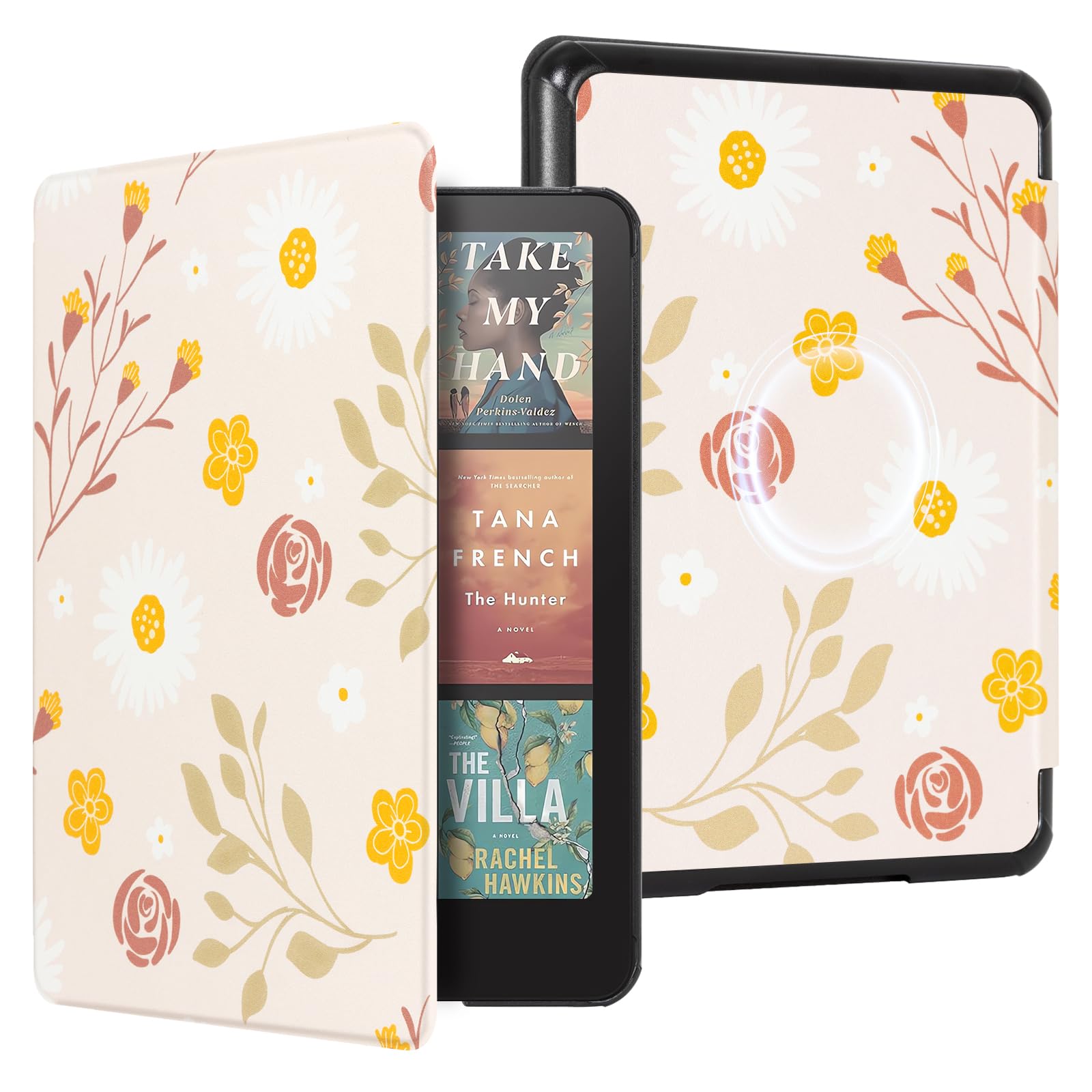 Kindle Paperwhite 12th Gen (2024 7 inch) Magnetic Case#Color_Pink Floral
