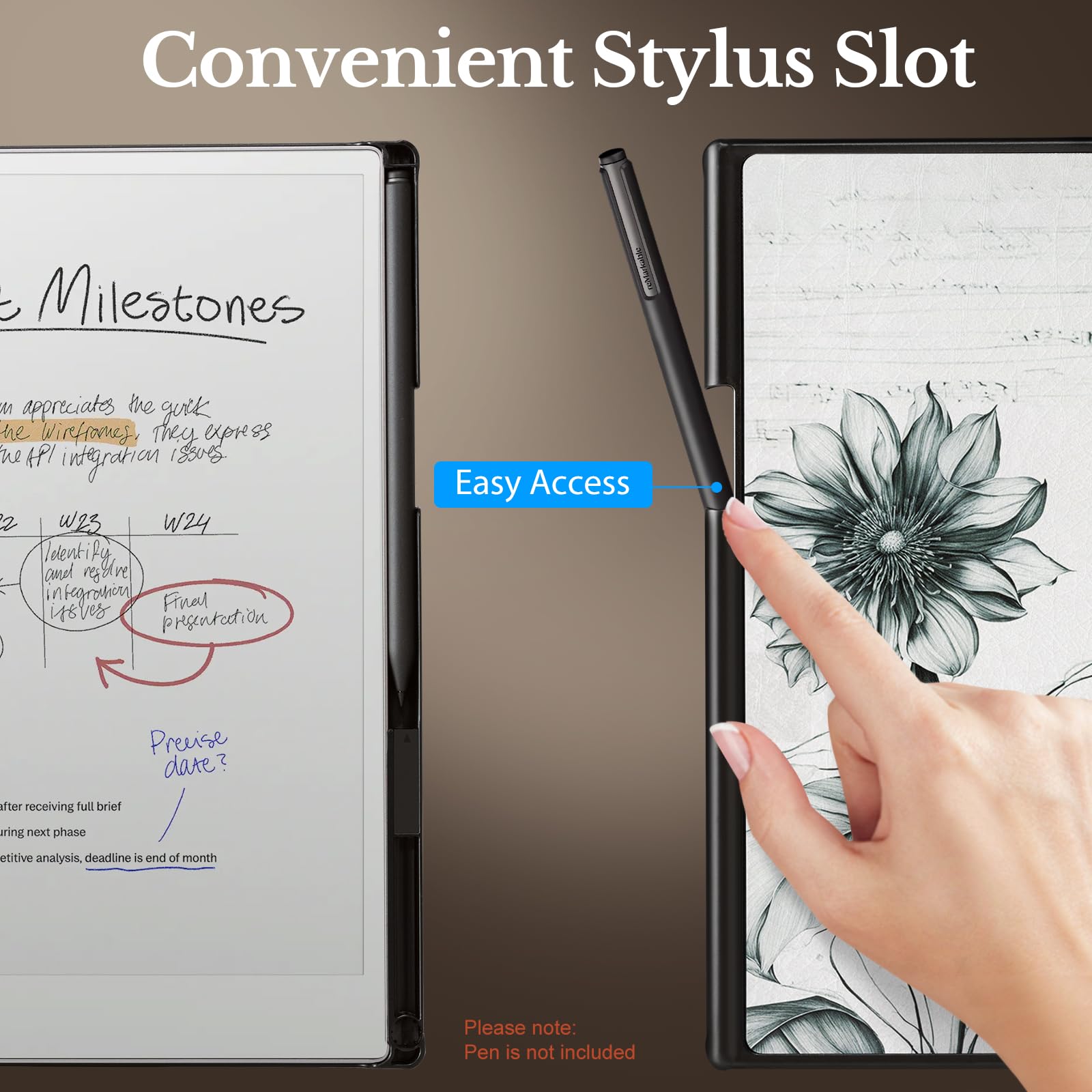 Eden Glasses Drawing sunflower reMarkable Pro Basic Case