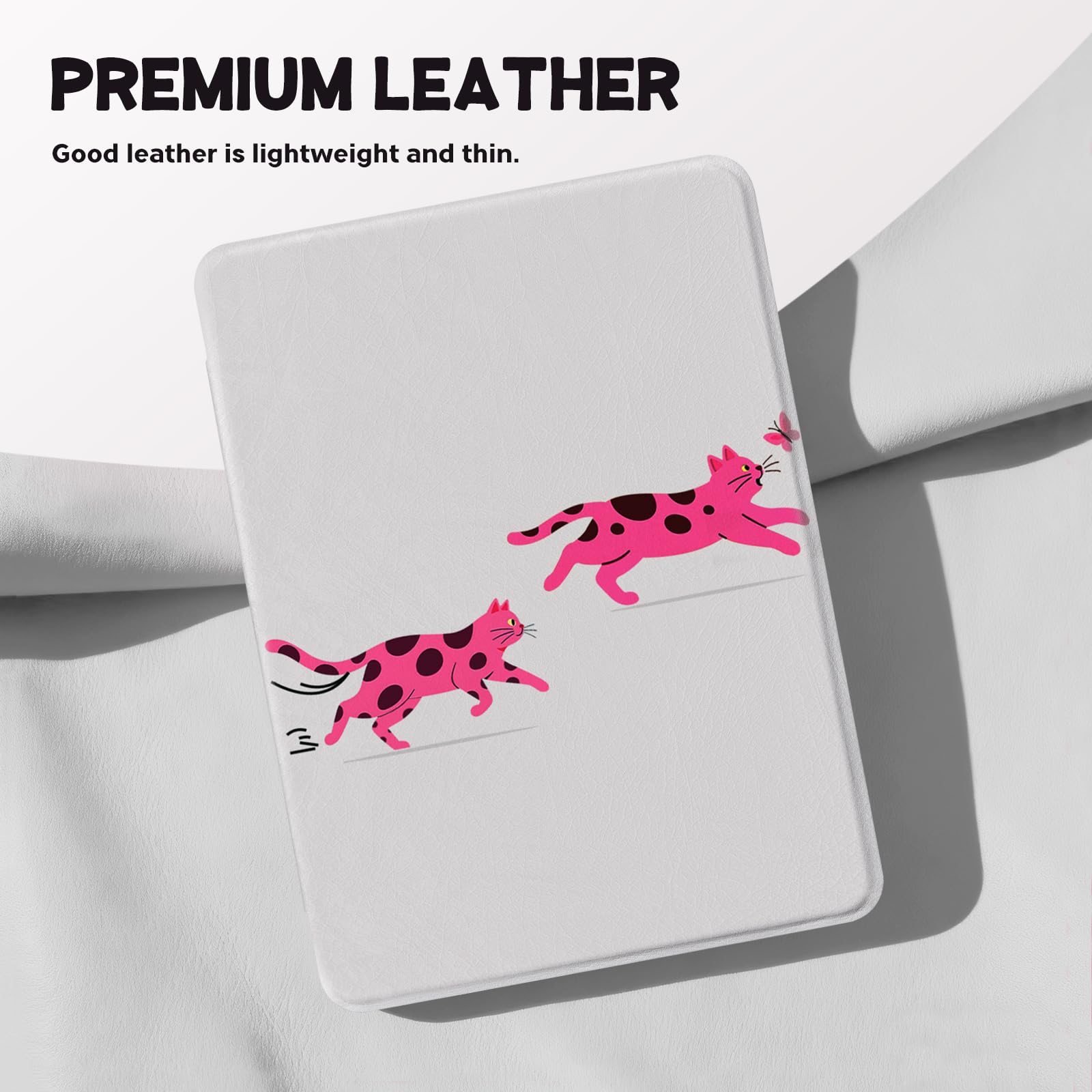 Kindle Paperwhite 12th Gen 7 inch (2024) Case With Stand–Cute Prints#Color_Pink Pounce