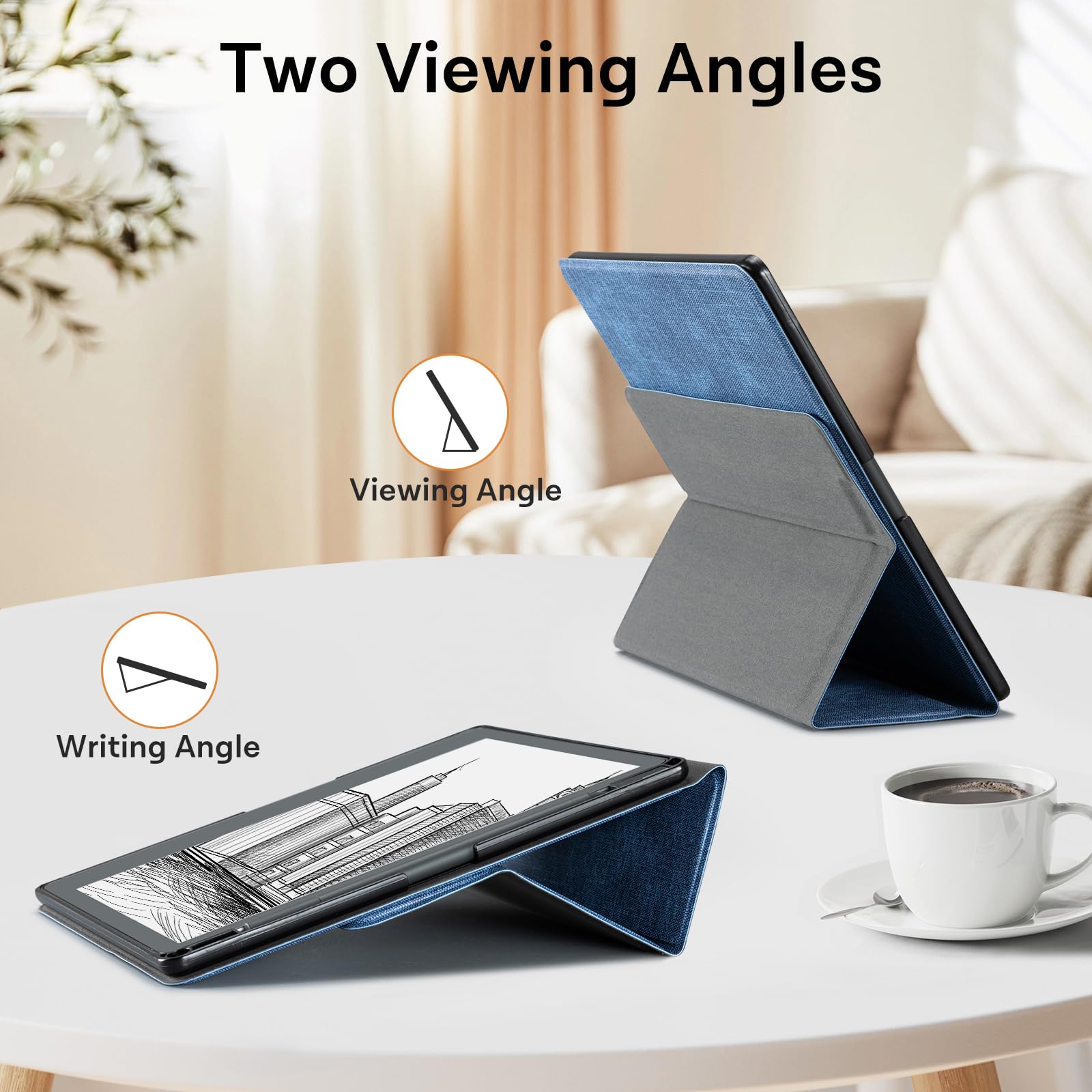 Essentials Fabric Blue Kindle Scribe Stand