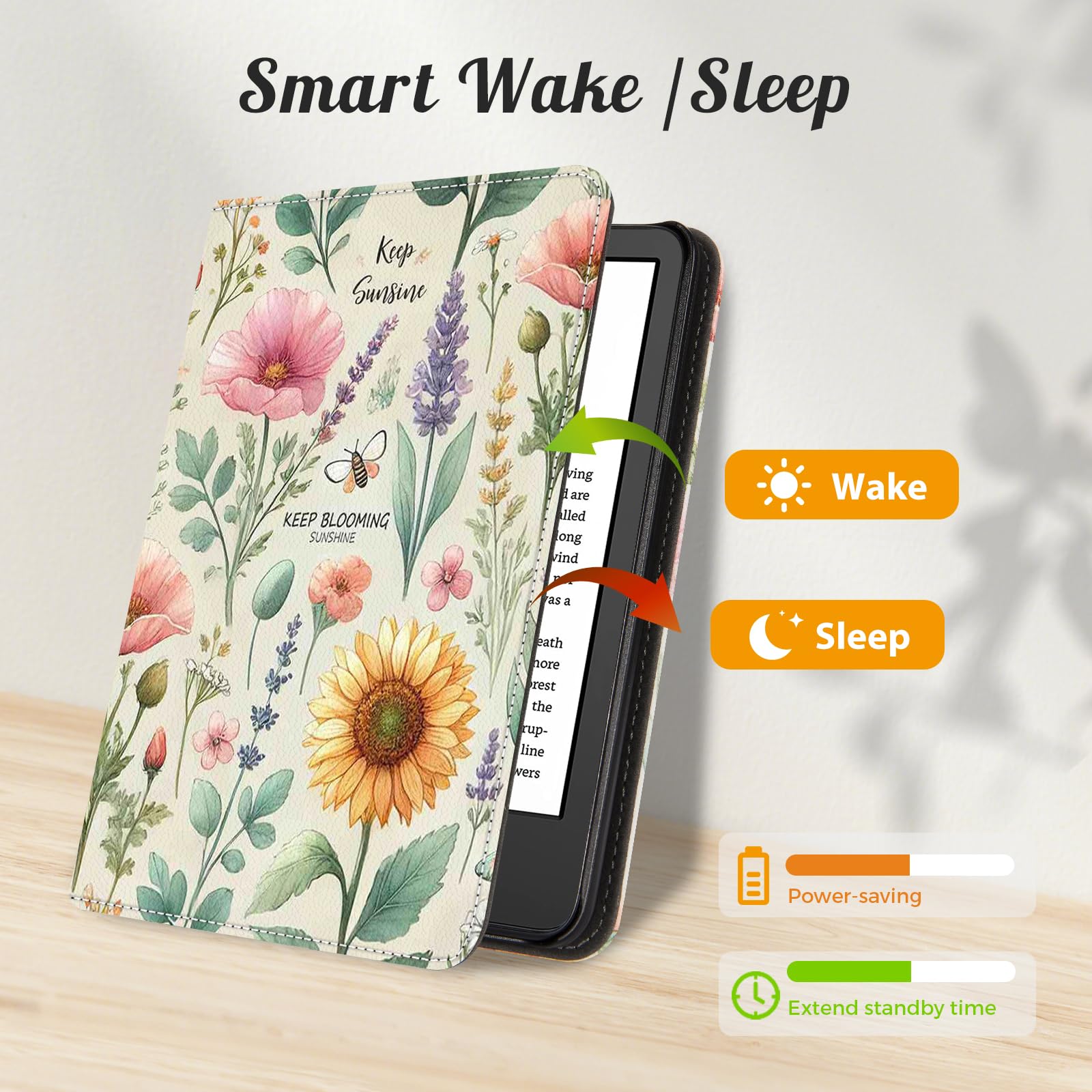 Eden Sunshine Garden 6 inch kindle paperwhite stand Case