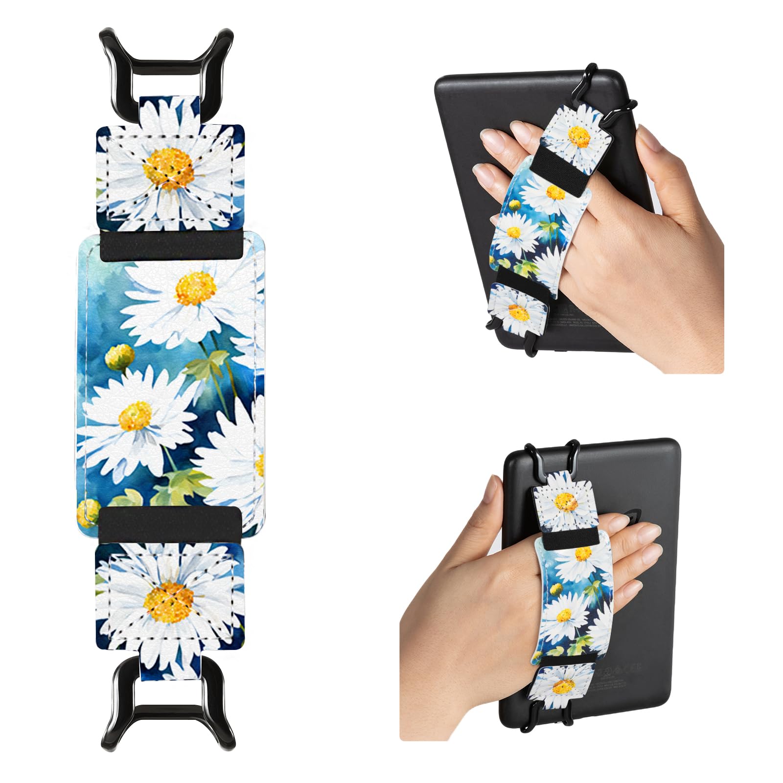 E-Book Tablet 6–7.5 inch Secure Hand Strap–Multiple Prints#Color_Daisy Dreams