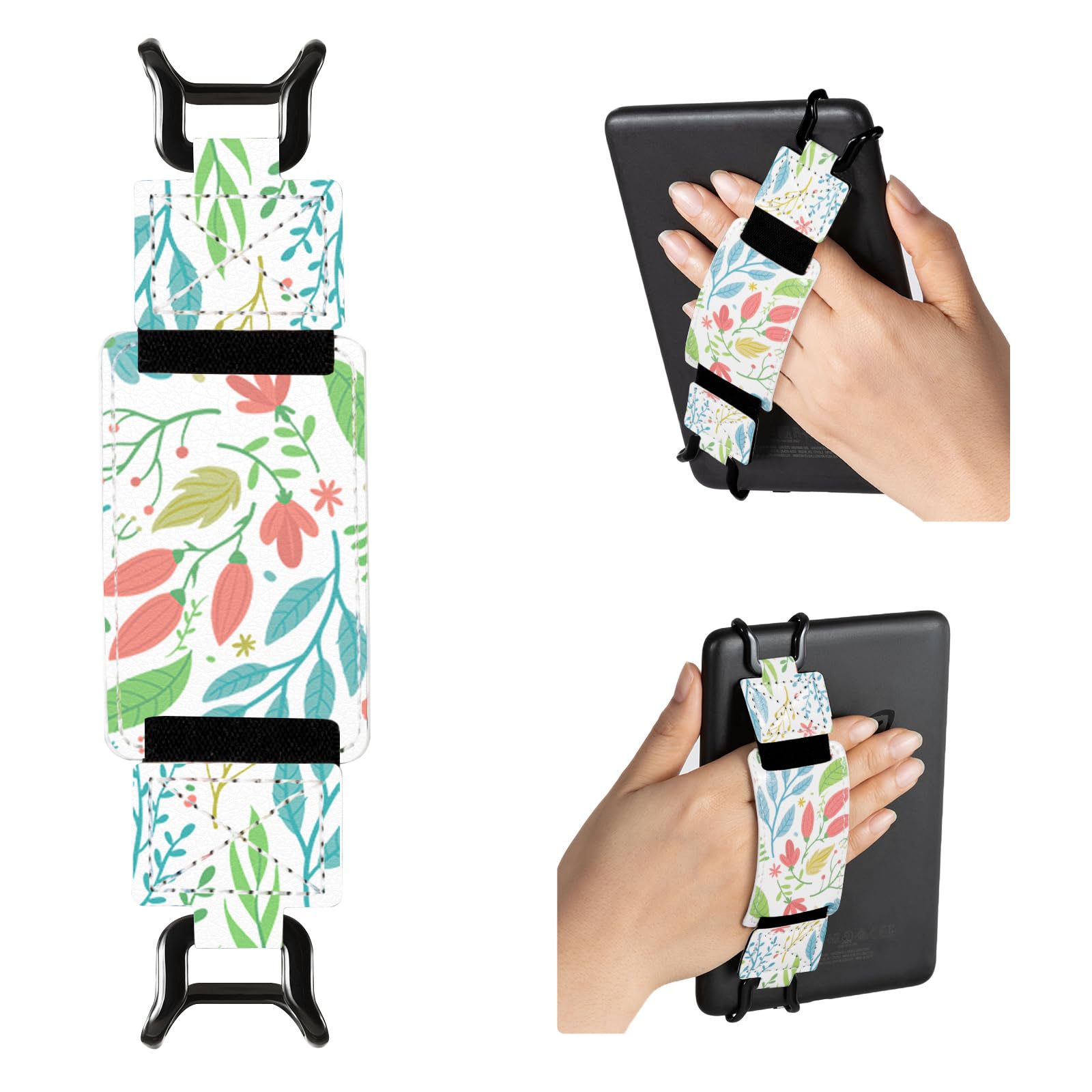 E-Book Tablet 6–7.5 inch Secure Hand Strap–Multiple Prints#Color_Charming Garden Whimsy