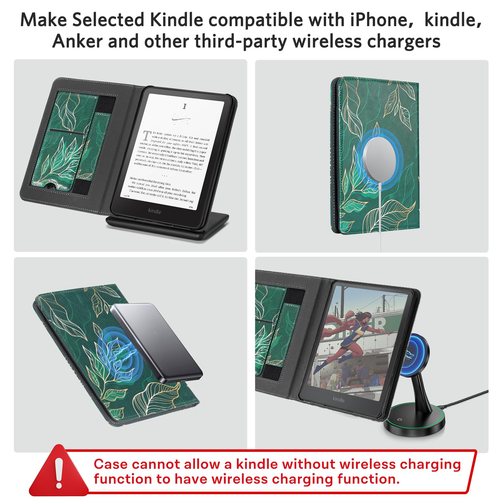 Kindle Paperwhite 12th Gen (2024 7 inch) stand-prints#Color_Dark Green