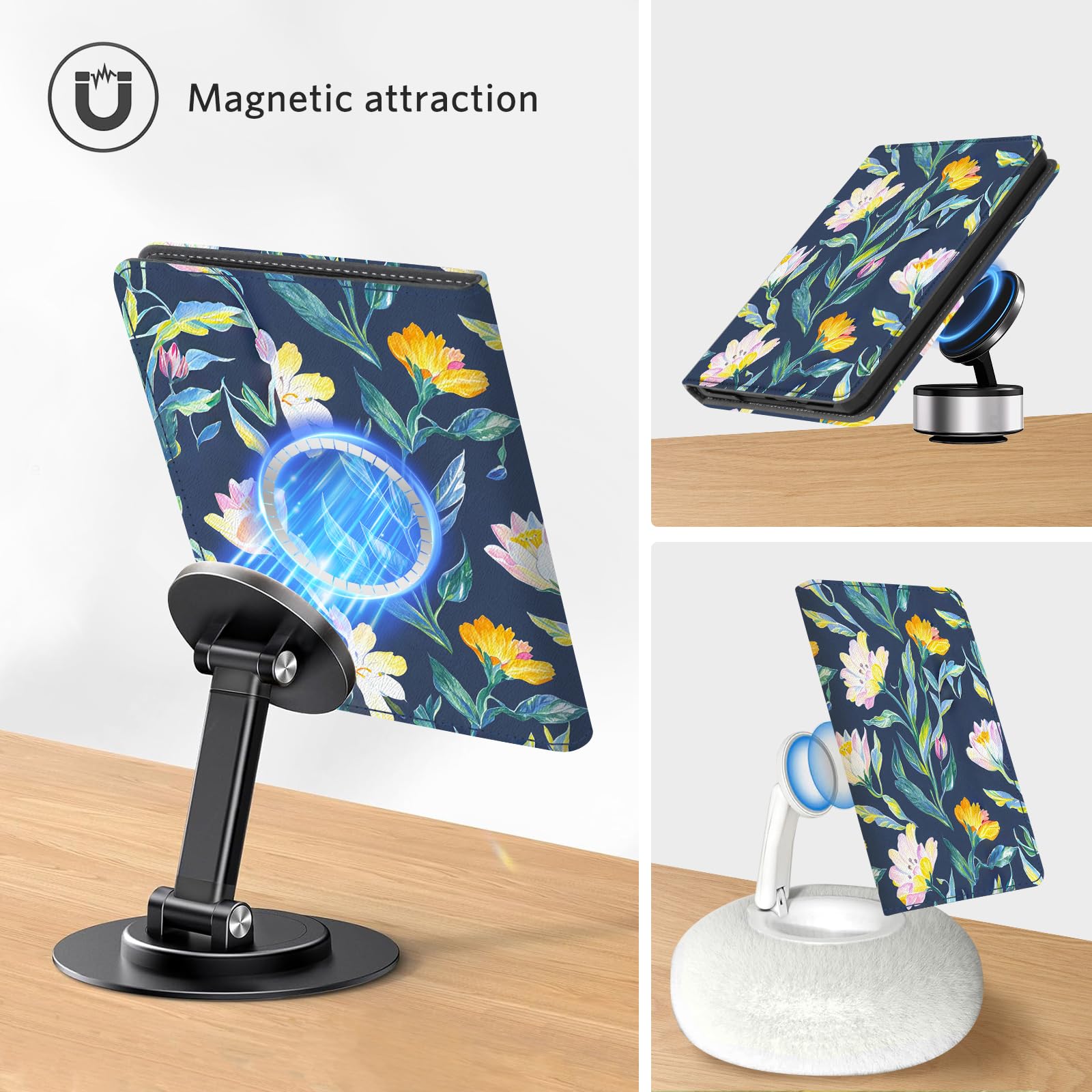 Kindle Paperwhite 12th Gen (2024 7 inch) stand-prints#Color_Blue Flower