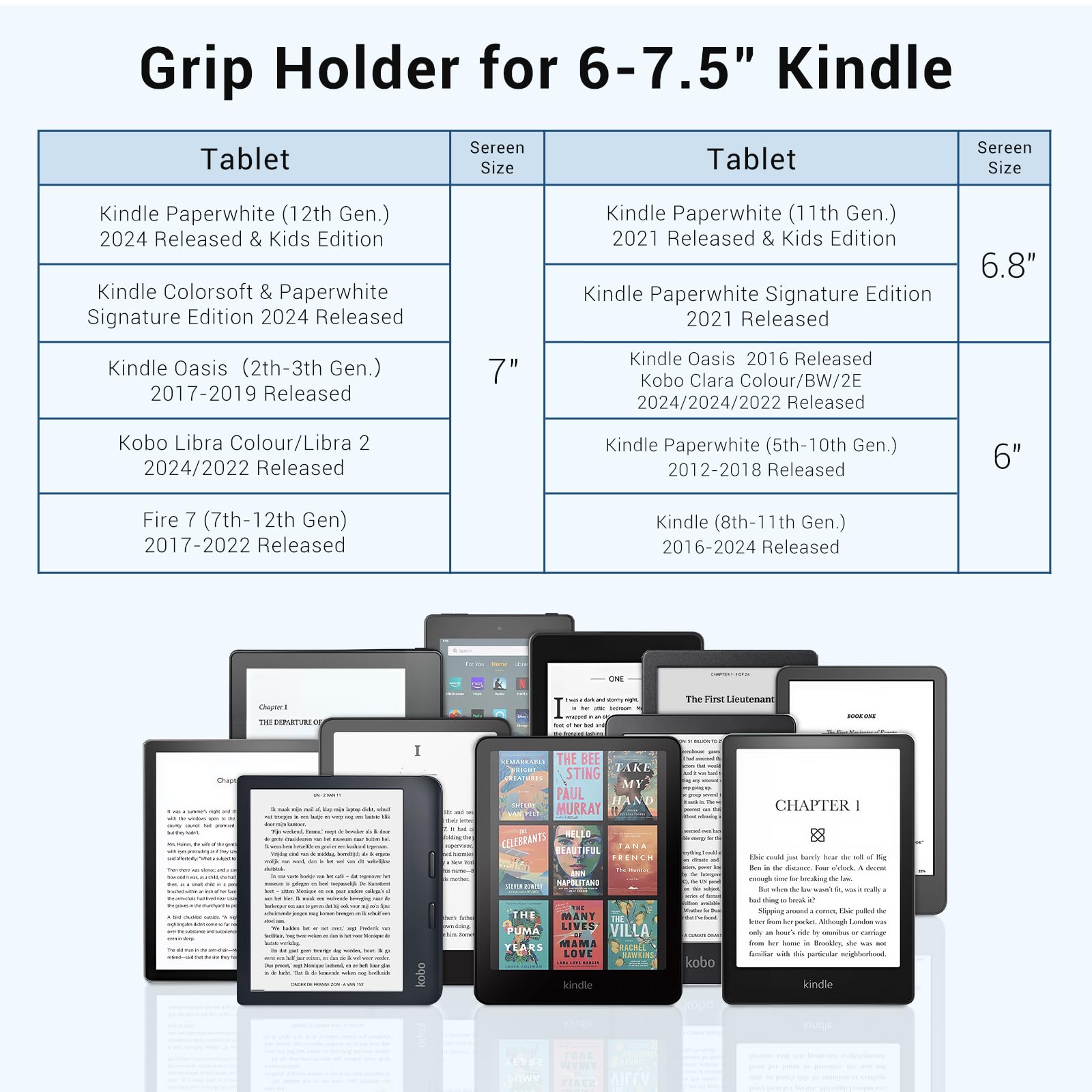 Hand Strap for 6–7.5" E-Book & Tablets#Color_Blue