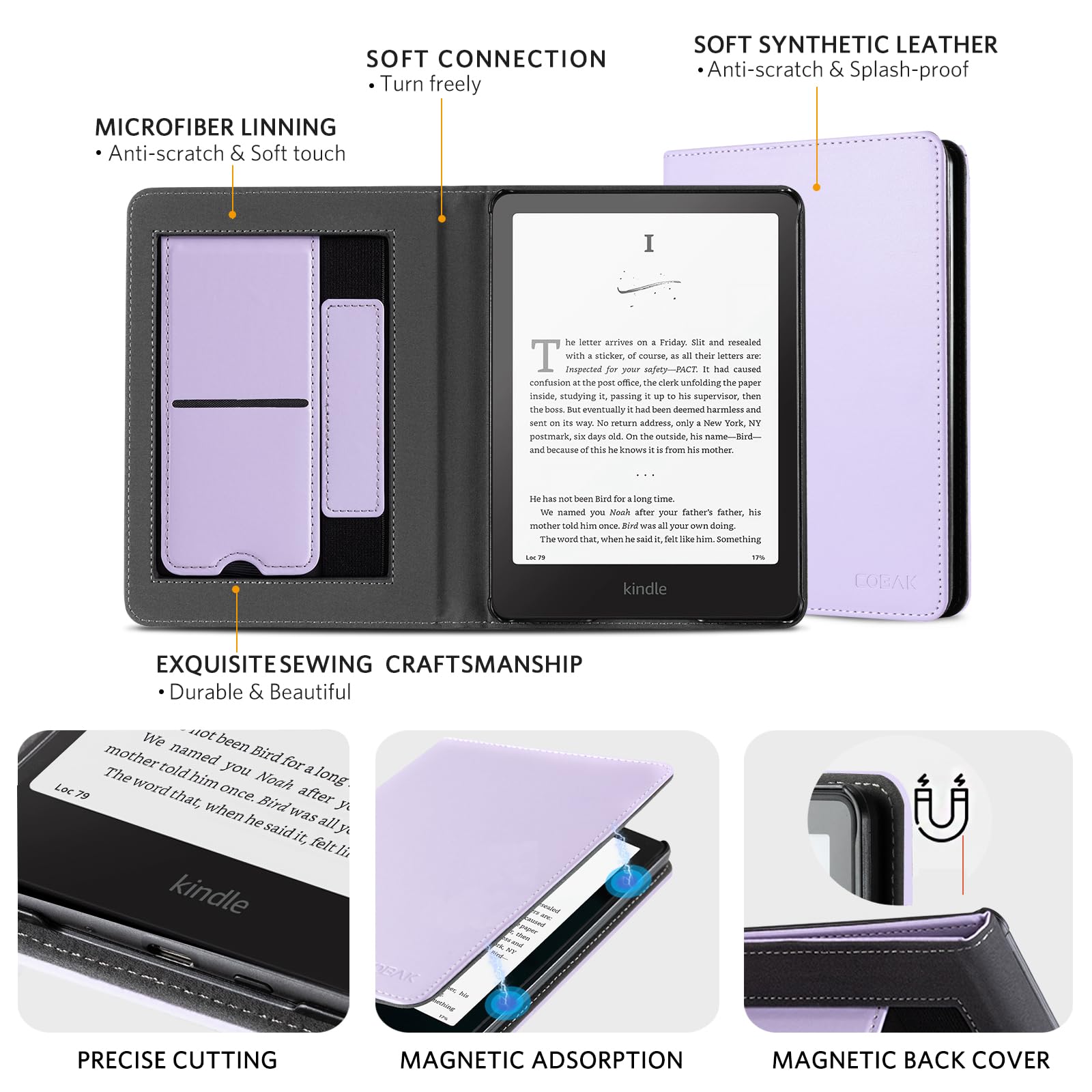 Kindle Paperwhite 12th Gen (2024 7 inch) stand#Color_Light Purple