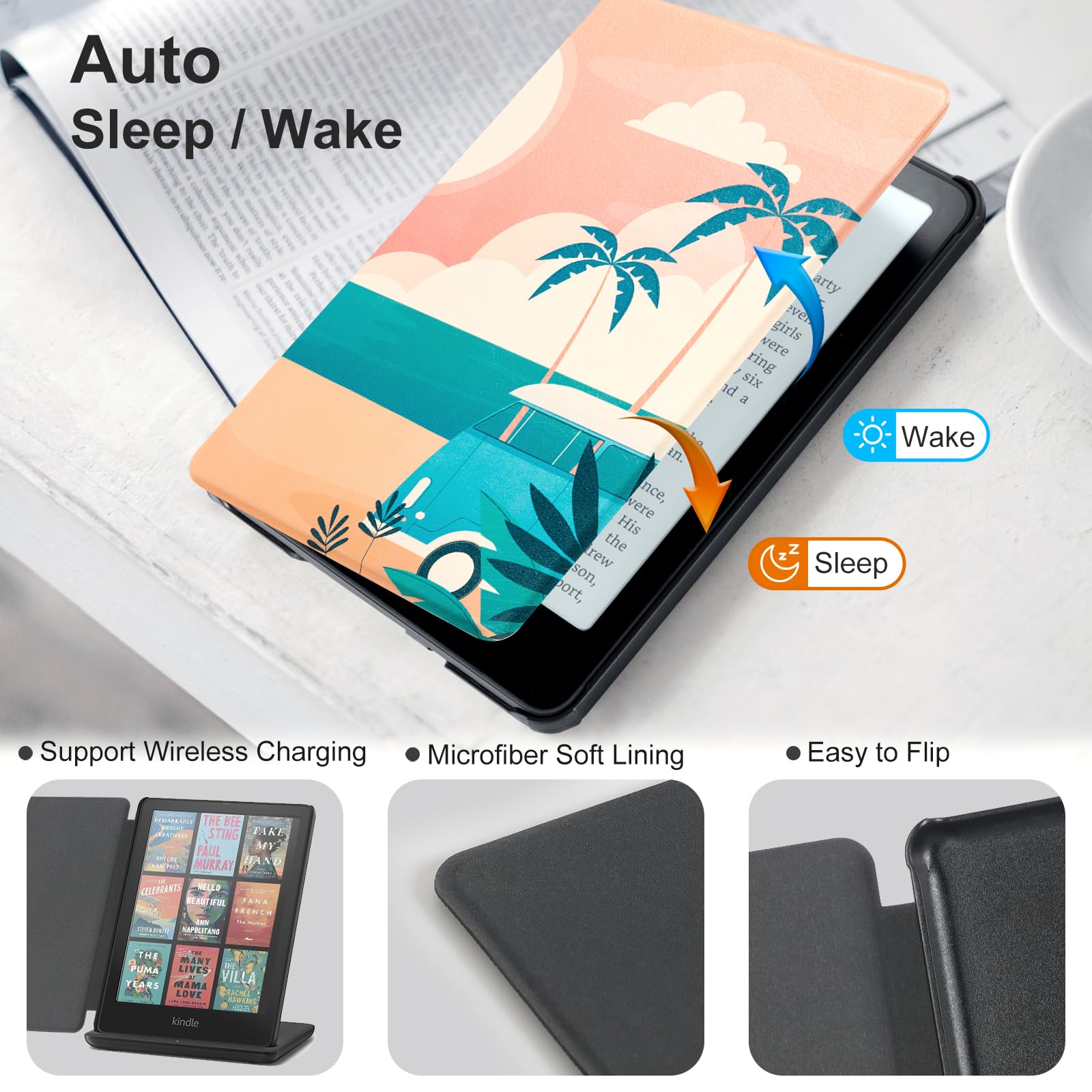 Kindle Paperwhite 12th Gen (2024 7 inch) Magnetic Case#Color_Summer