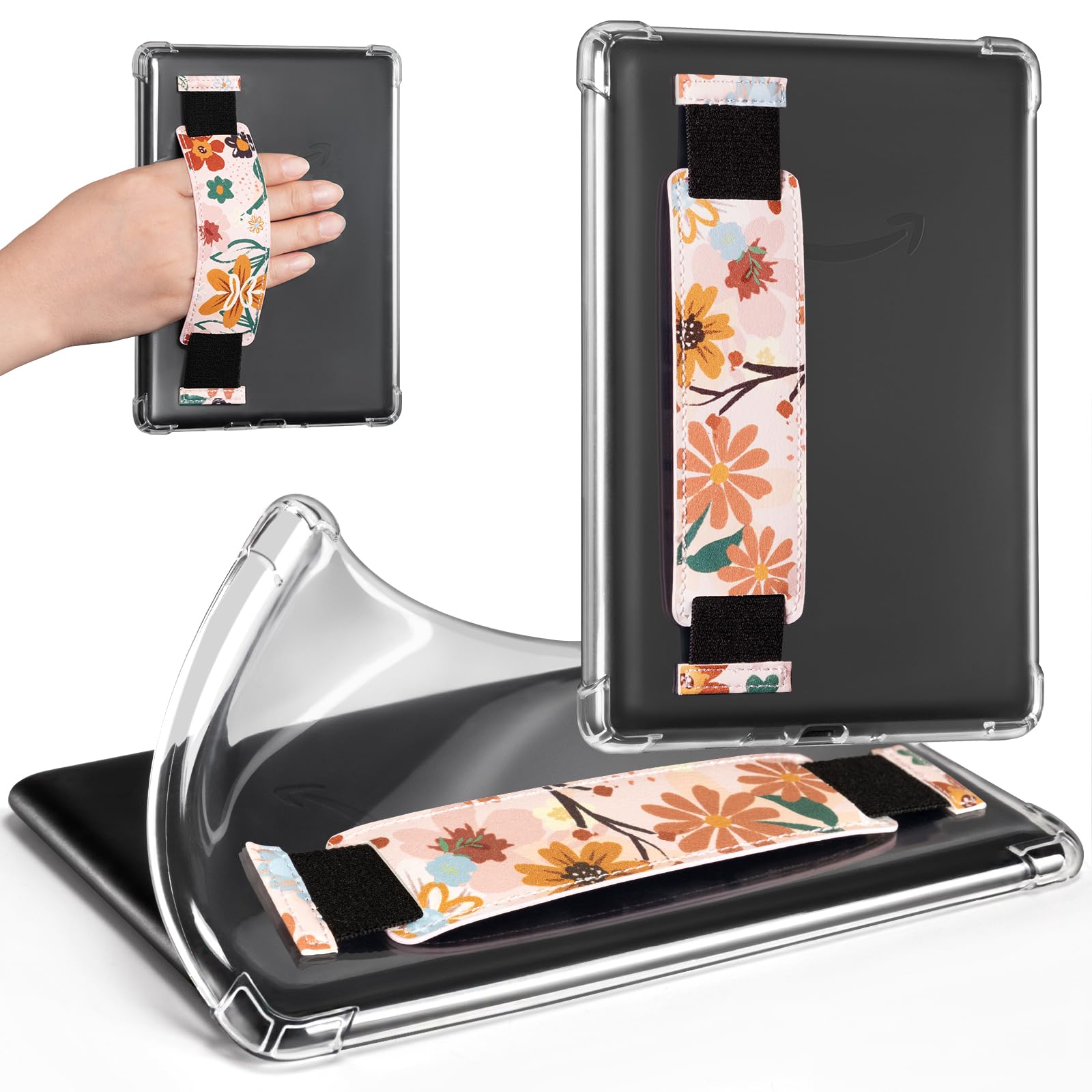 Eden Orange Jasmine Revised Kindle Paperwhite 6th Hand Strap Case