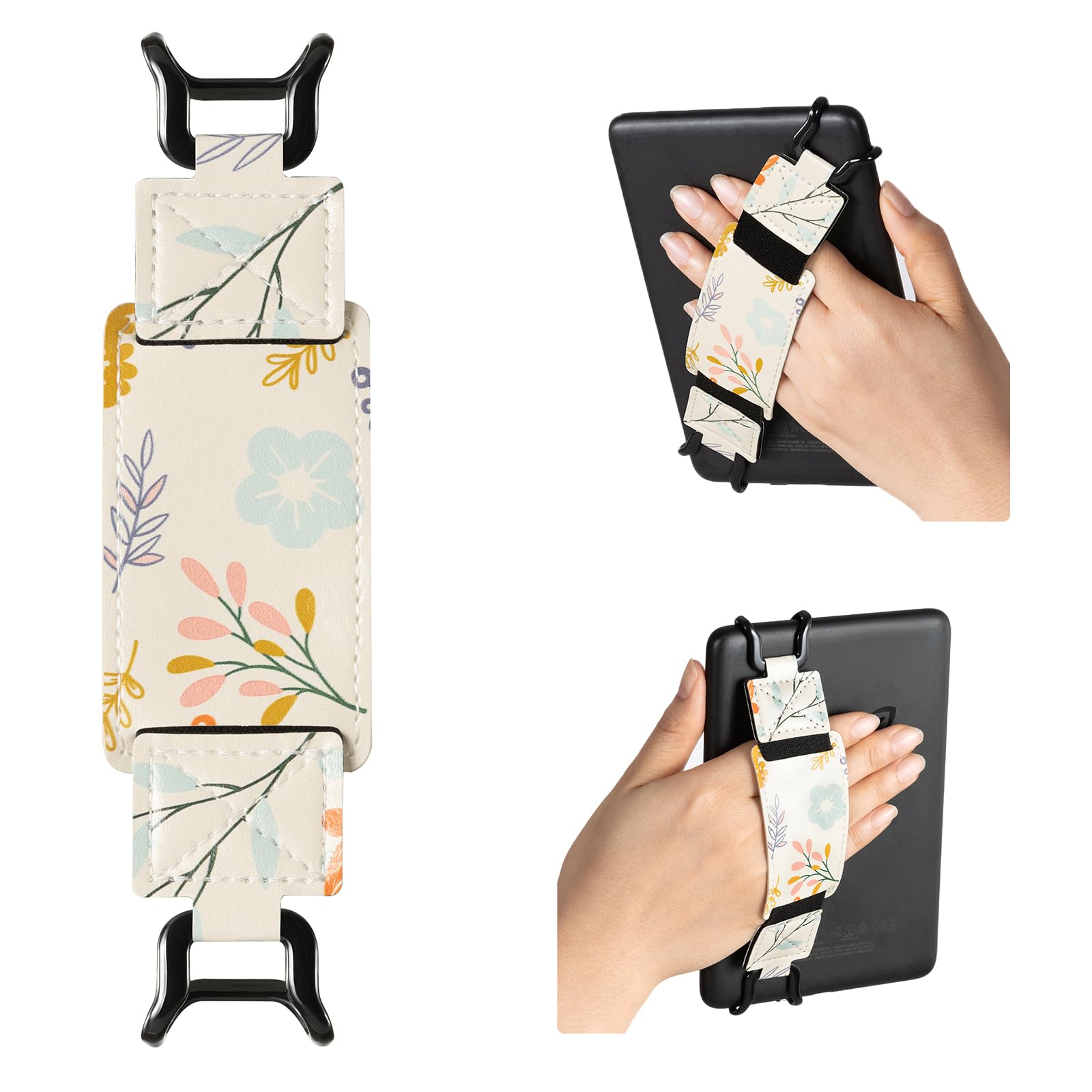 E-Book Tablet 6–7.5 inch Secure Hand Strap–Multiple Prints#Color_Rustic Bloom