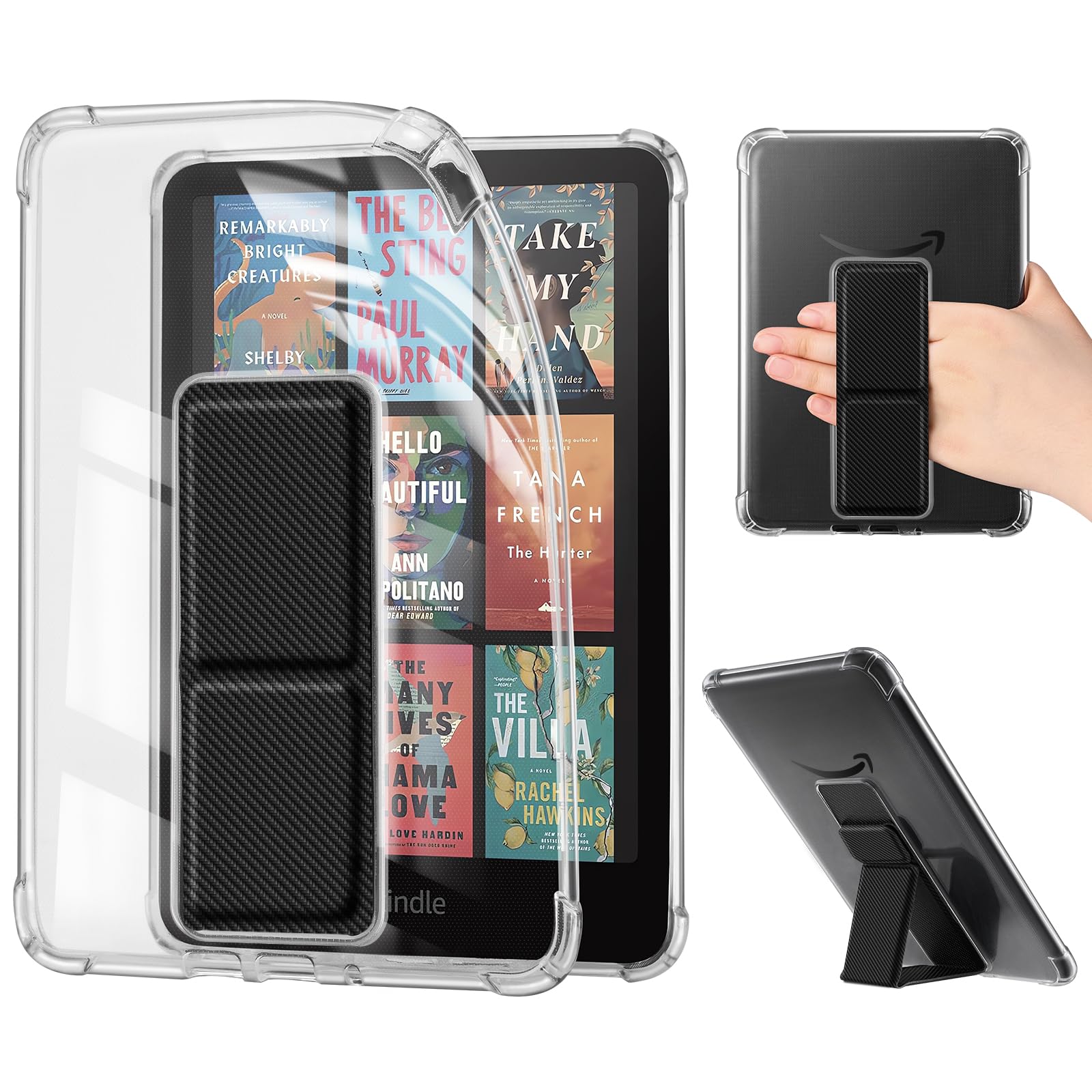 Kindle Paperwhite 12th Gen (2024 7 inch) Clear with stand#Color_Carbon Black