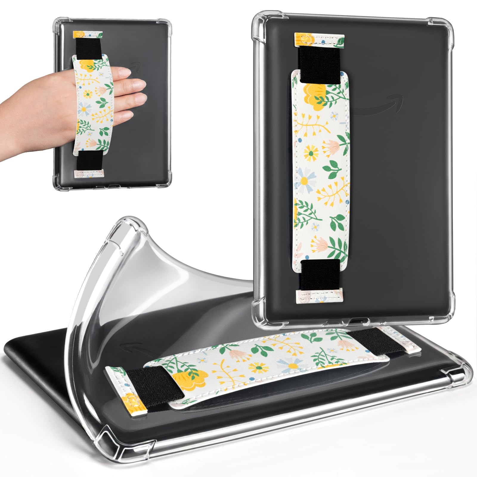 Eden Butterfly Flower Kindle Paperwhite 6th Hand Strap Case