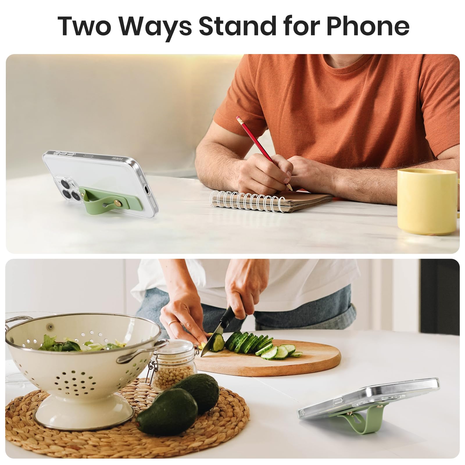 Hand Strap Holder for Kindle & Tablets#Color_Sage Green