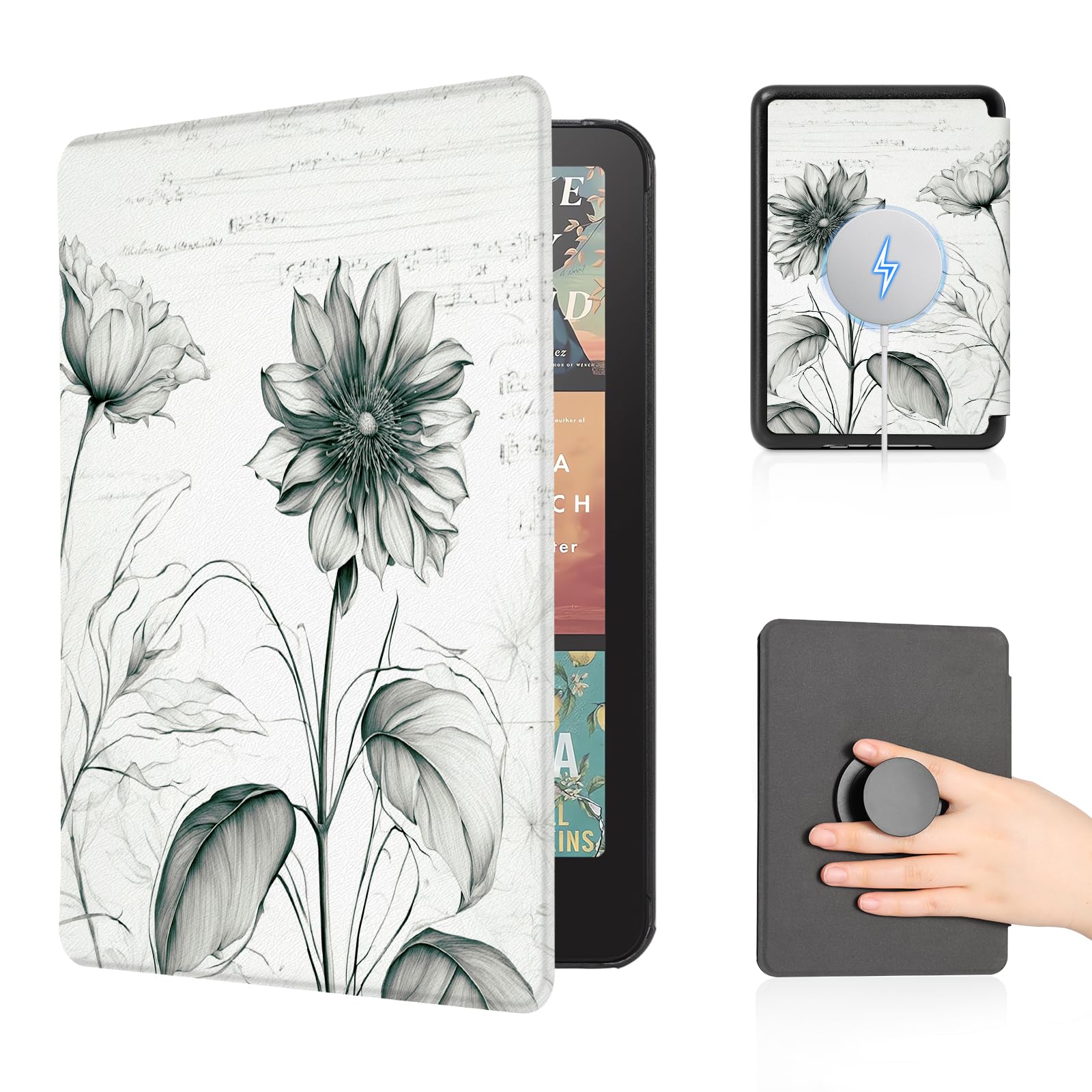 Kindle Paperwhite 12th Gen (2024 7 inch) Grip Case#Color_Ink