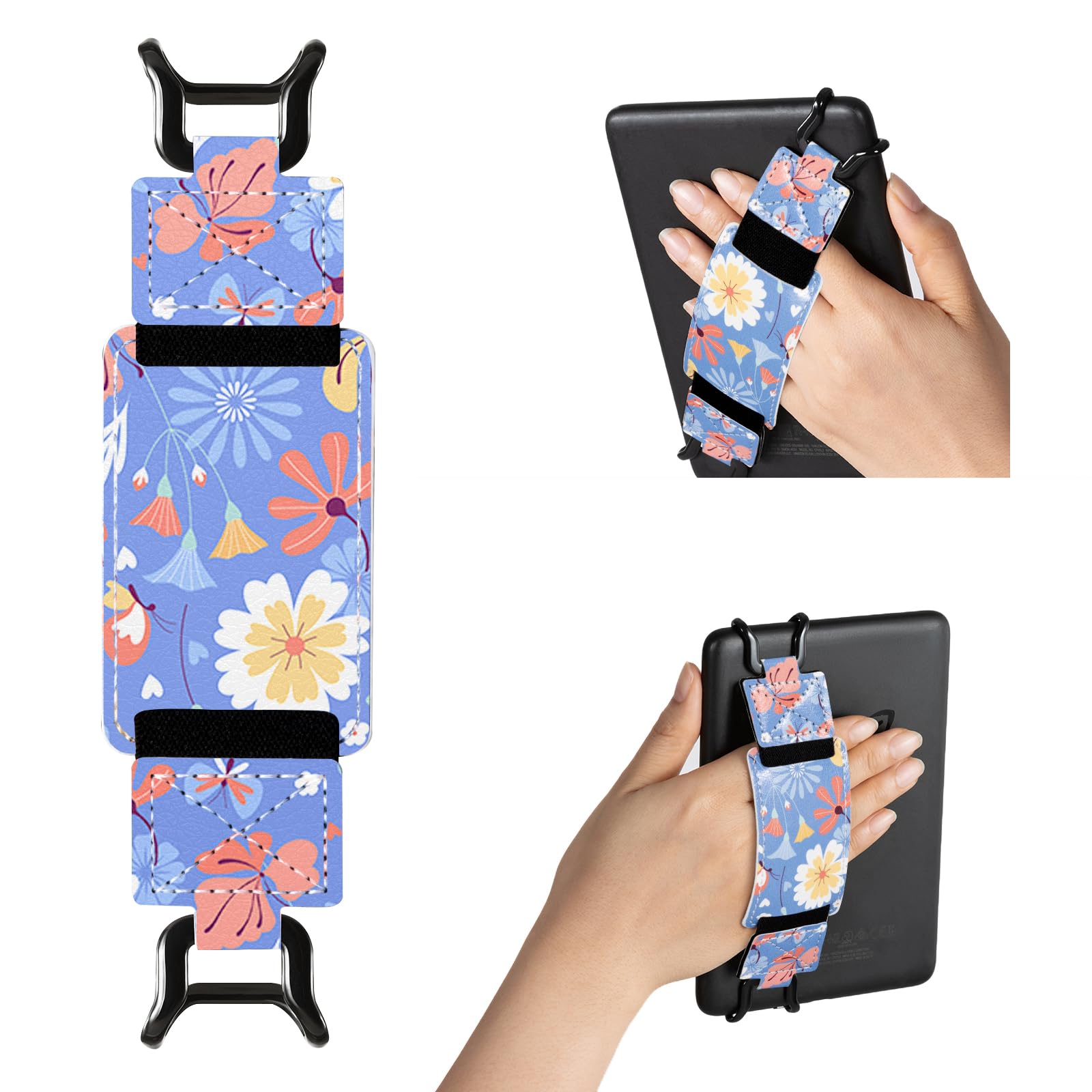 E-Book Tablet 6–7.5 inch Secure Hand Strap–Multiple Prints#Color_Cheerful Garden