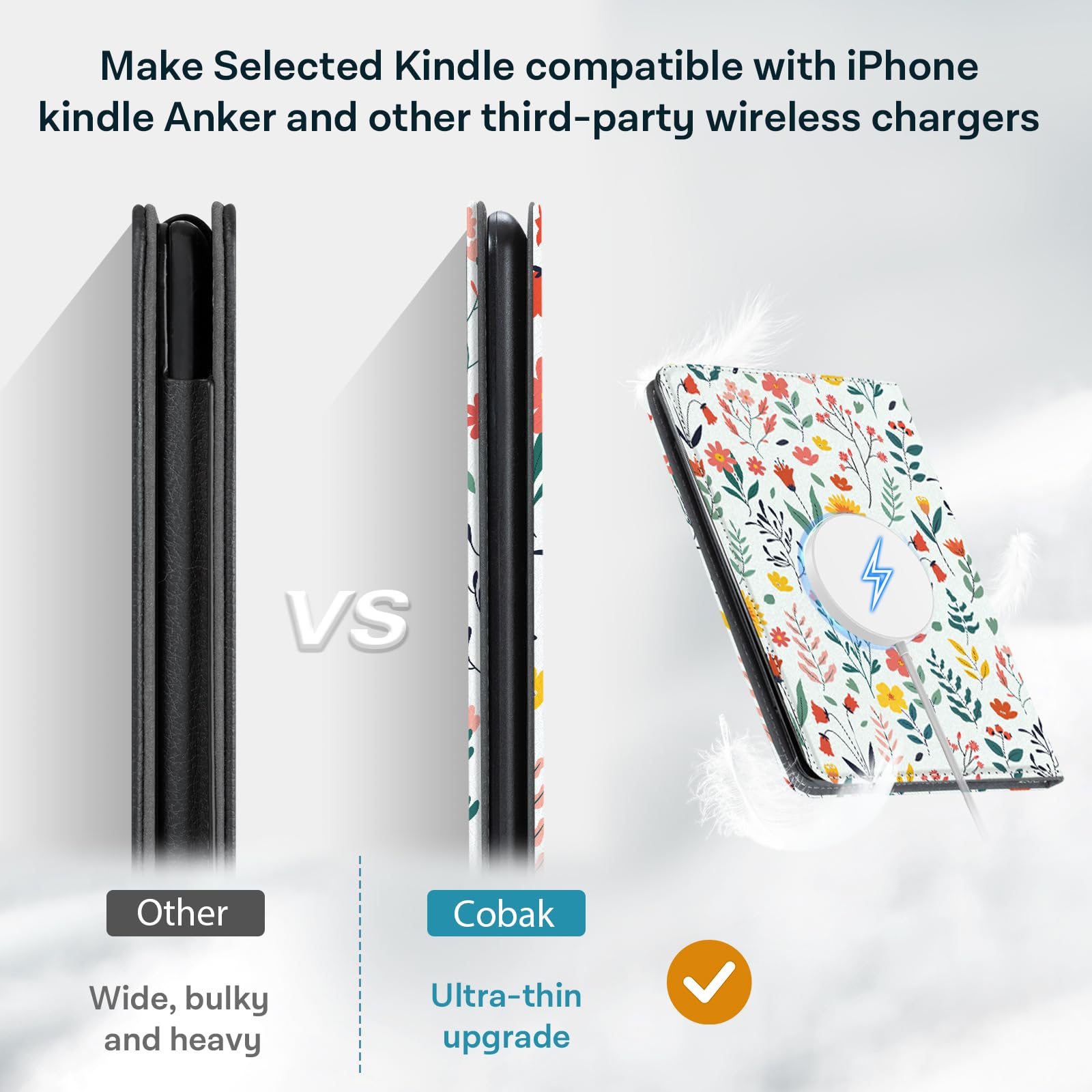 Kindle Paperwhite 12th Gen (2024 7 inch) stand-prints#Color_White Floral
